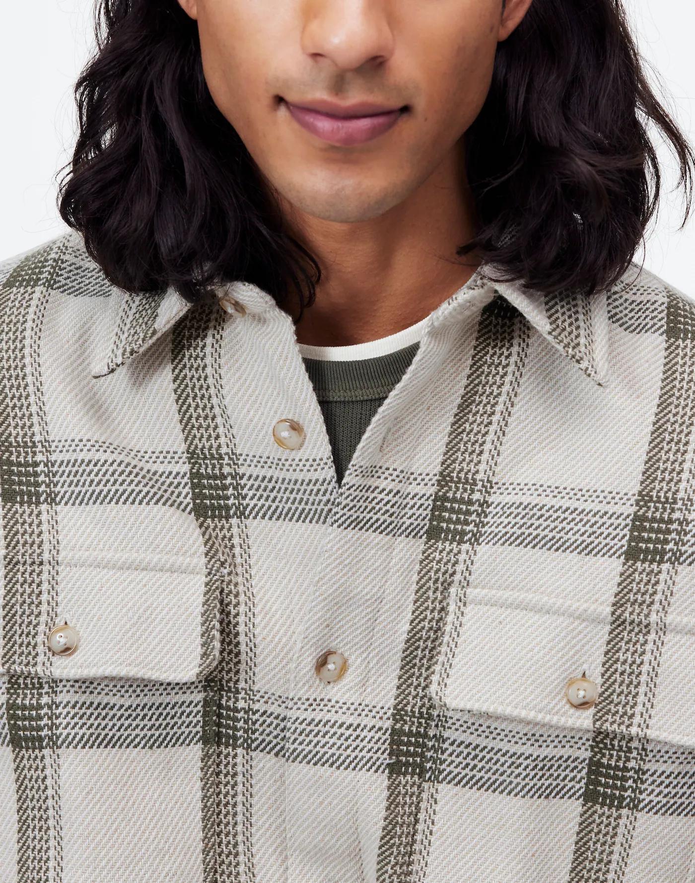 Brushed Easy Shirt-Jacket in Italian Fabric Product Image