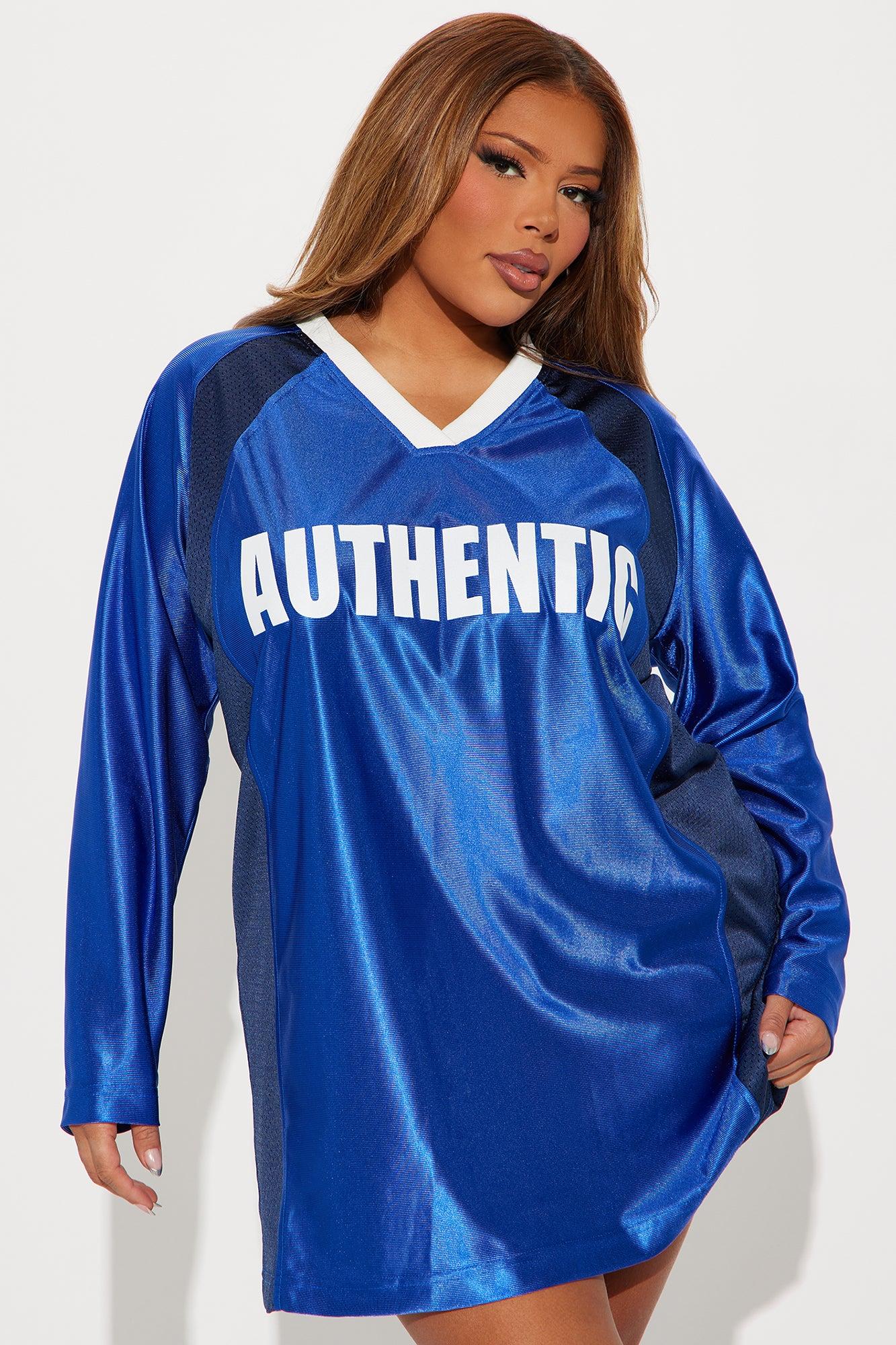 In My Own Lane Jersey Mini Dress - Royal Product Image