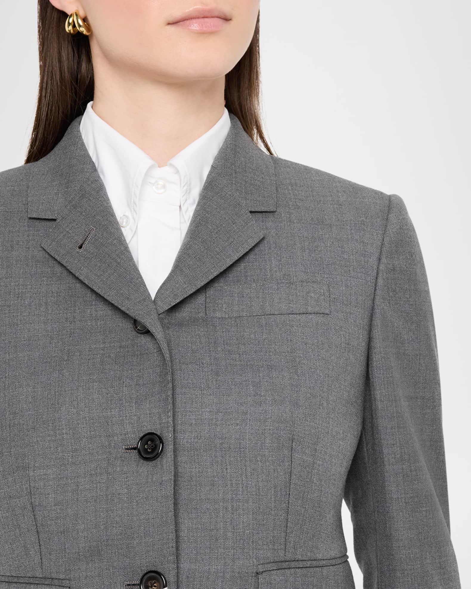 High-Armhole Single-Breasted Twill Sport Coat Product Image