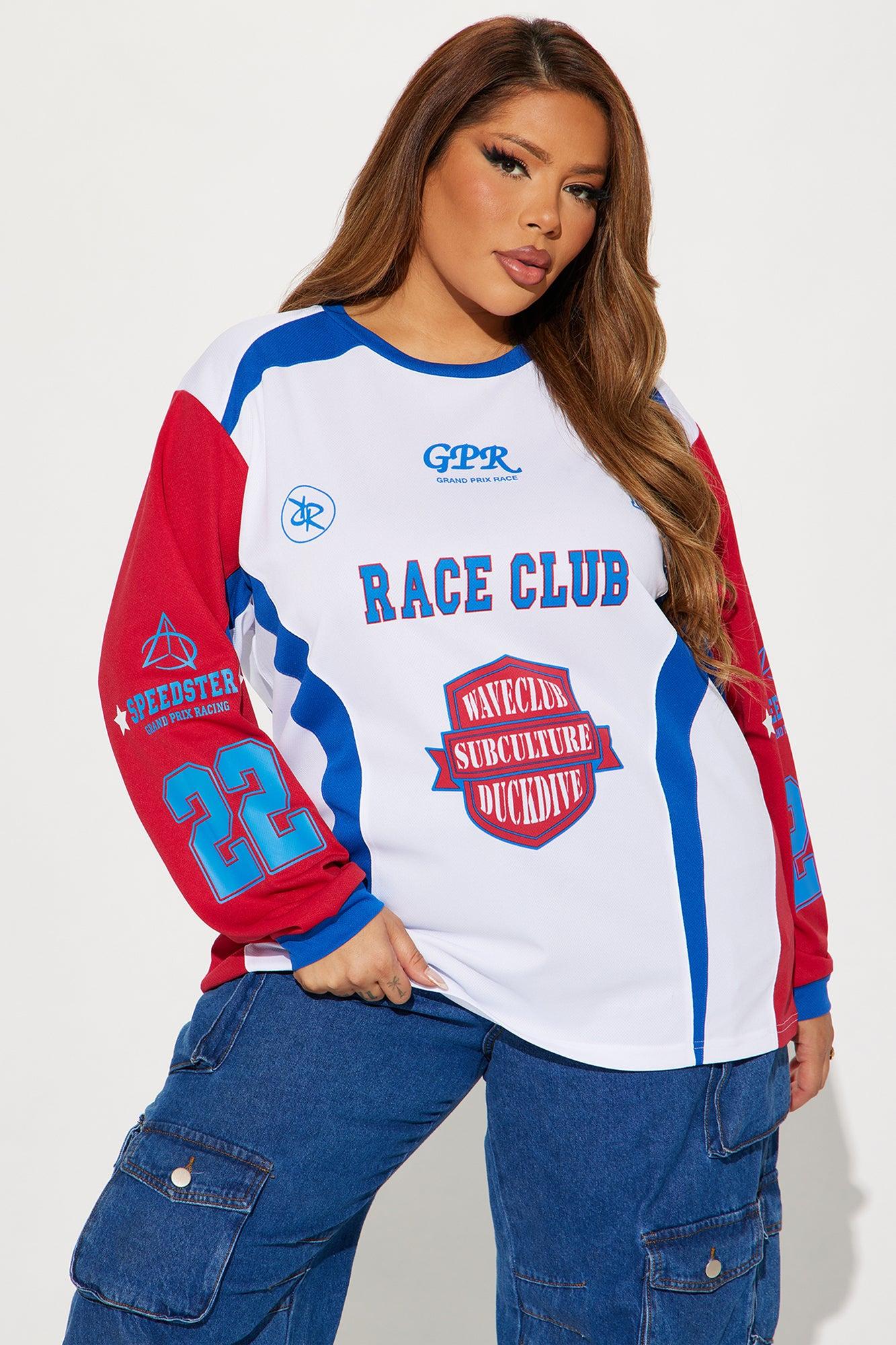 Hot Shot Race Club Jersey Tee - White/combo Product Image