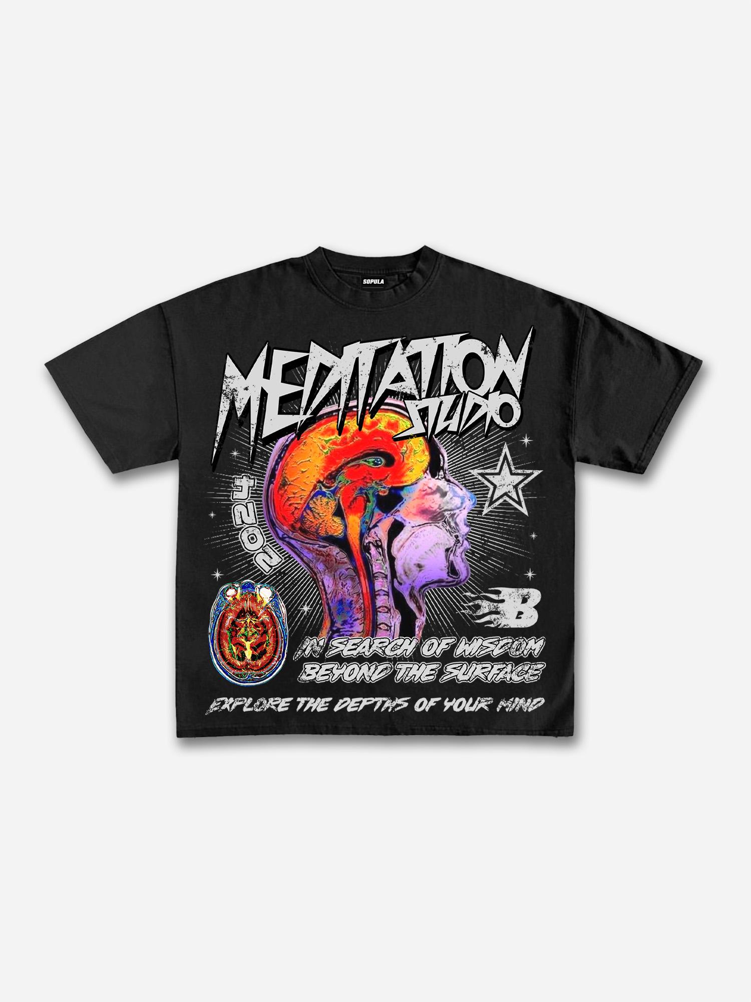 Sopula Men's Vintage Street Star Graphic T-Shirt Product Image