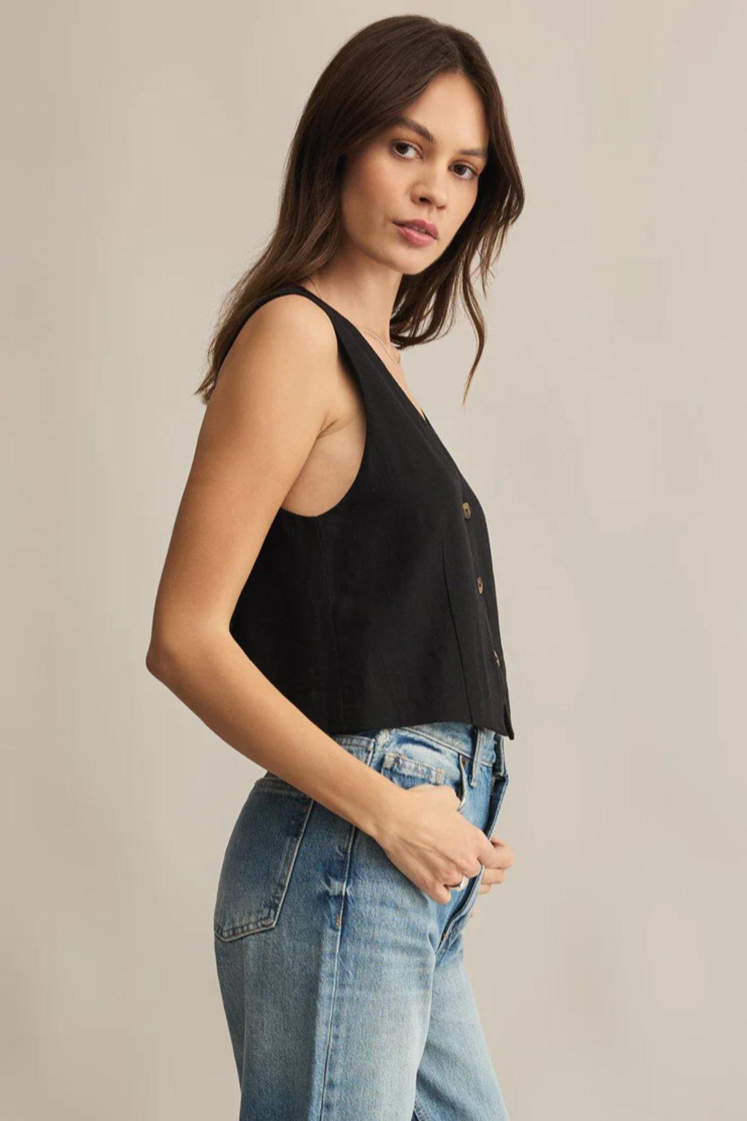 Marta Linen Vest Product Image