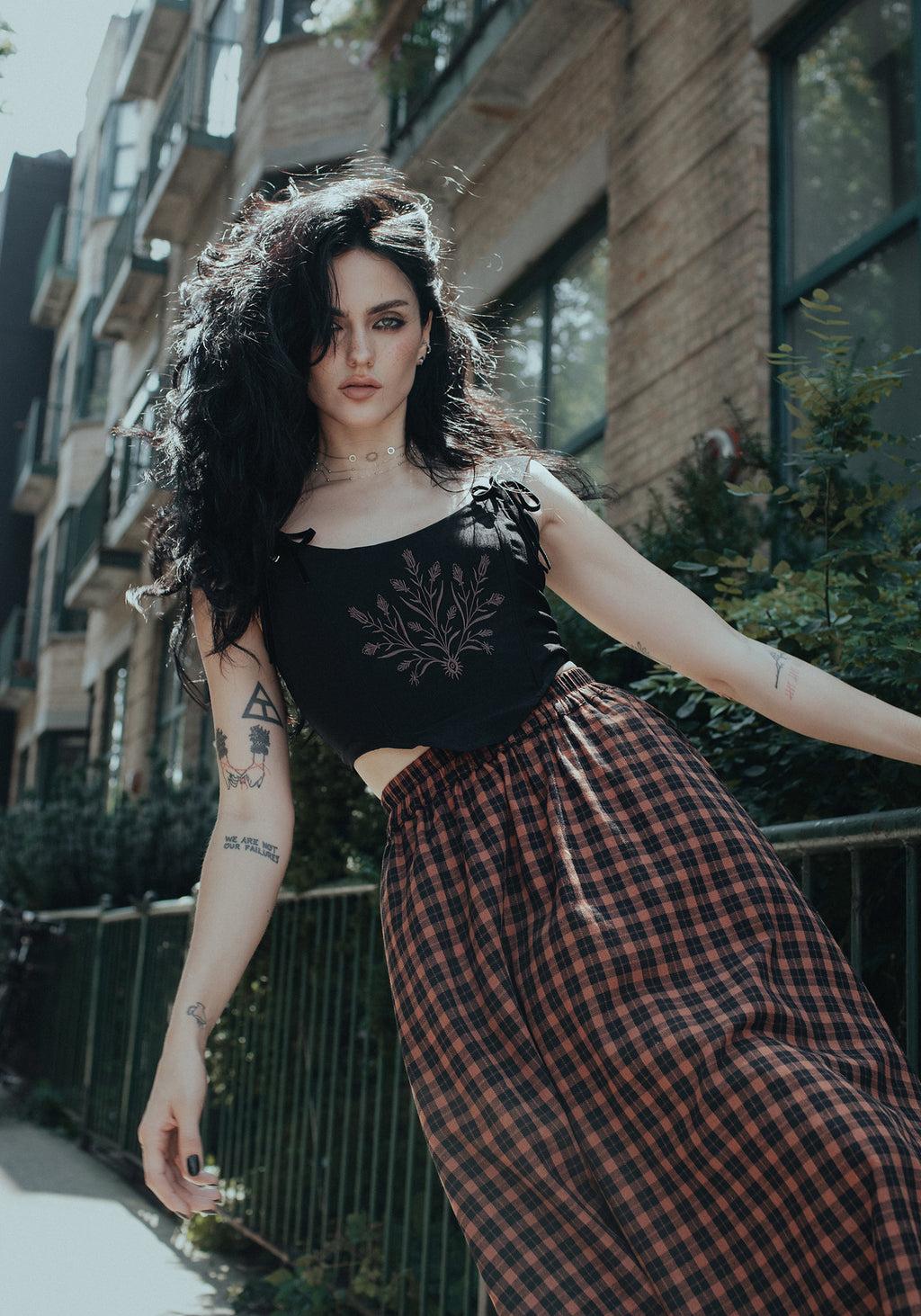 Cybele Embroidered Crop Corset Top Product Image