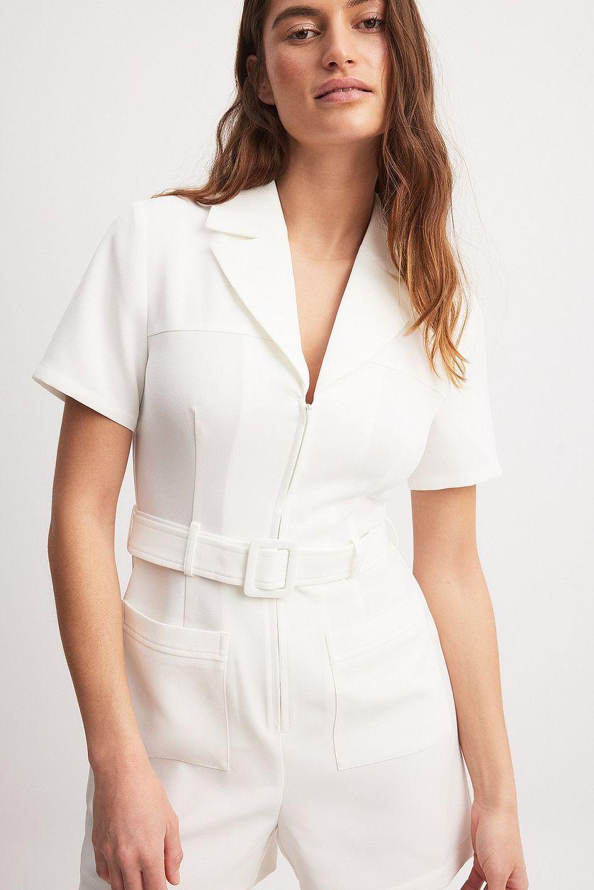 Zipped Belted Playsuit Product Image