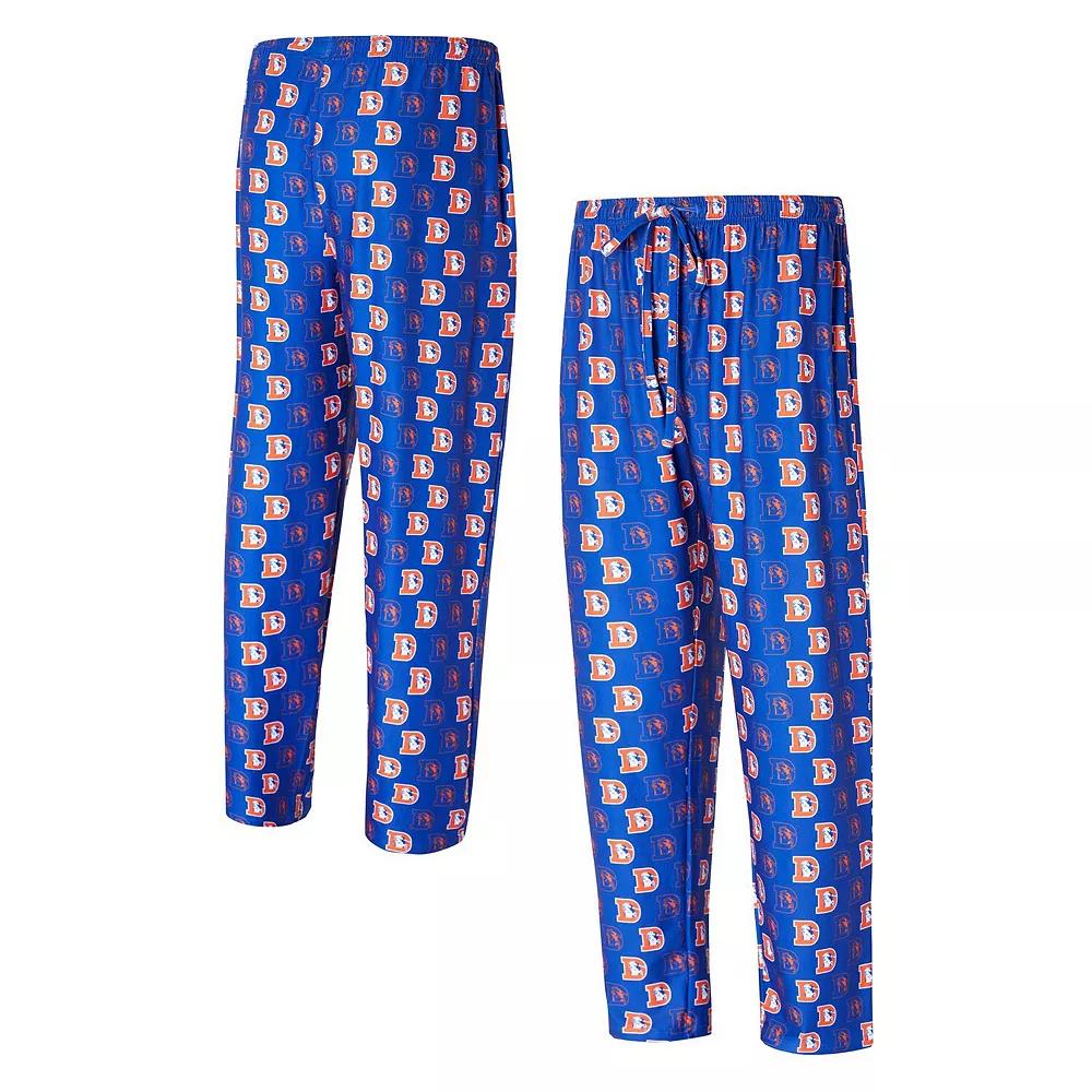 Men's Concepts Sport Navy Denver Broncos Record All Over Knit Pants, Size: Large, Blue Product Image