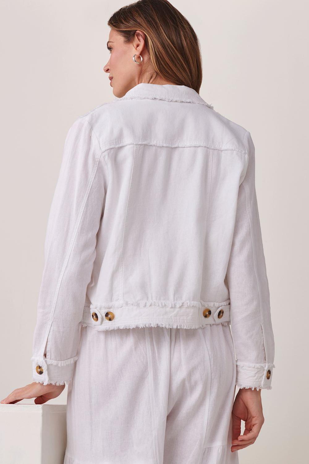 Linen Frayed Jacket Product Image