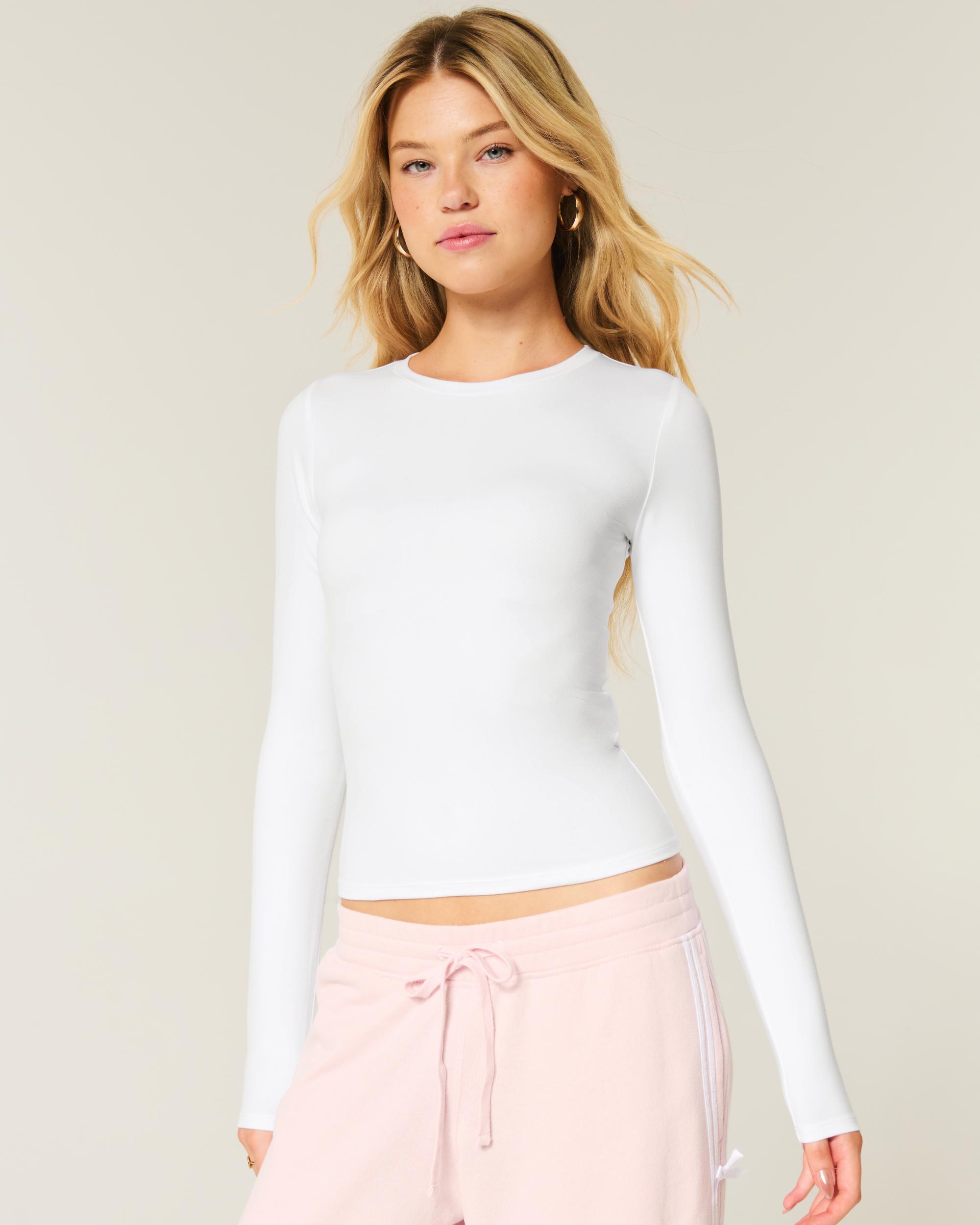 Seamless Fabric Long-Sleeve Crew Top Product Image