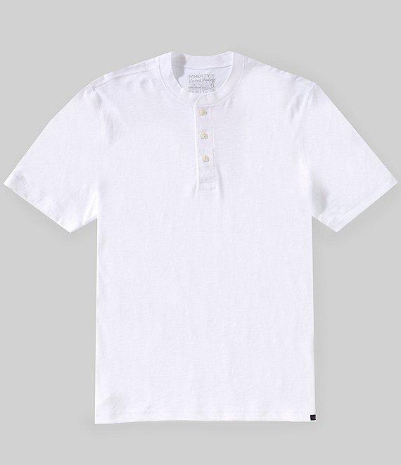 Faherty Sunwashed Short Sleeve Henley Shirt Product Image