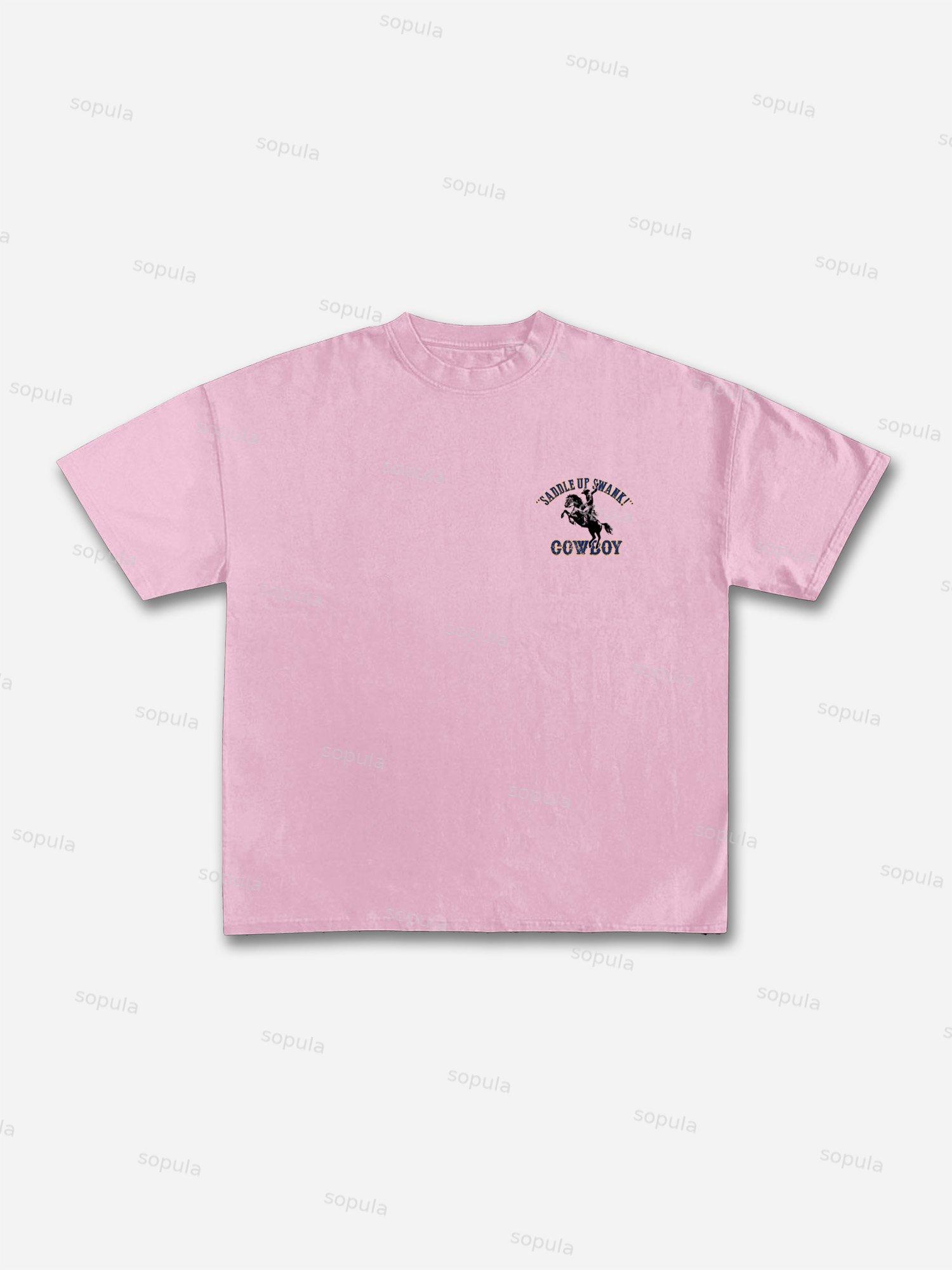 Cowboy Old Vintage Graphic Cotton T-shirt Product Image