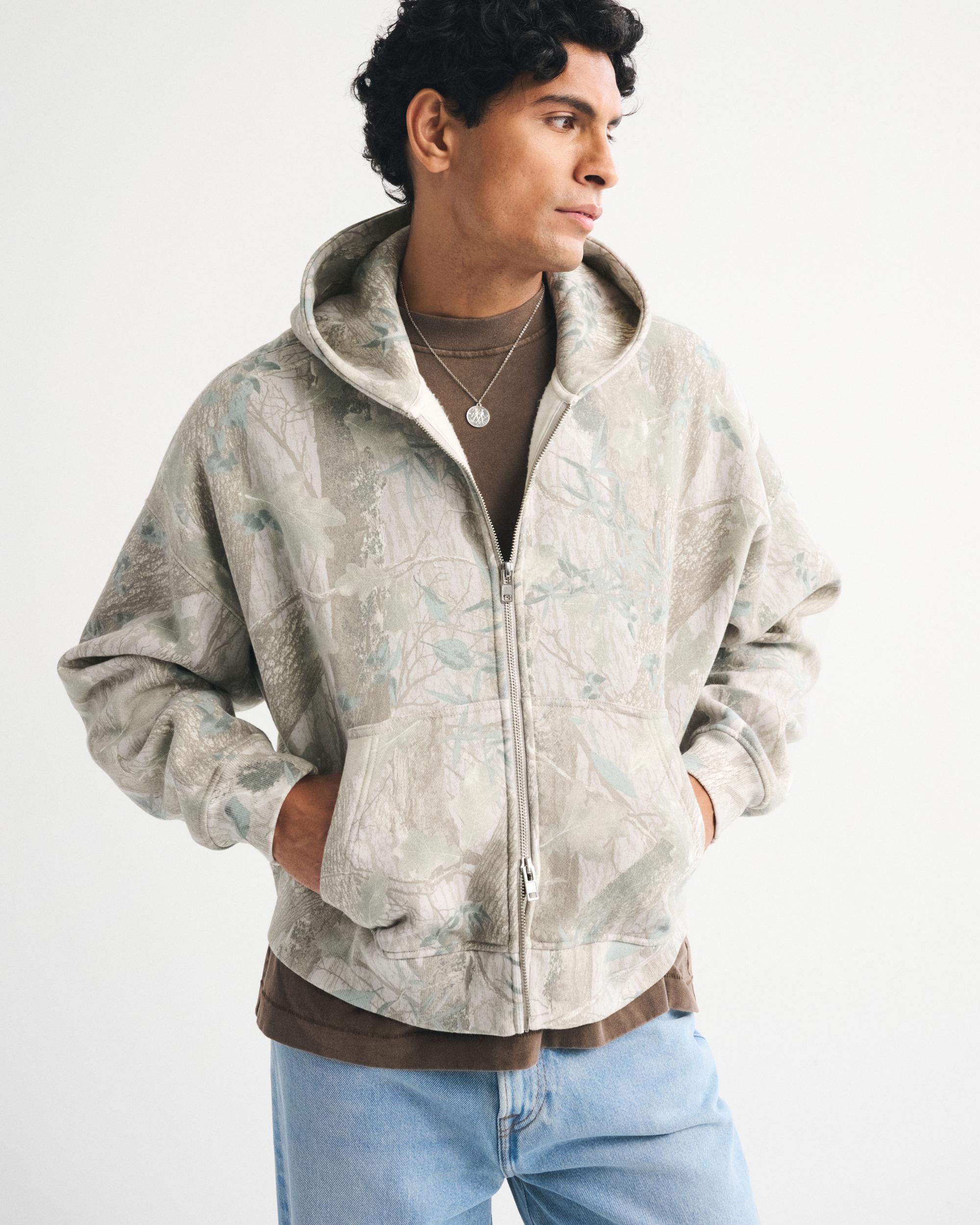 Cropped Essential Full-Zip Hoodie Product Image