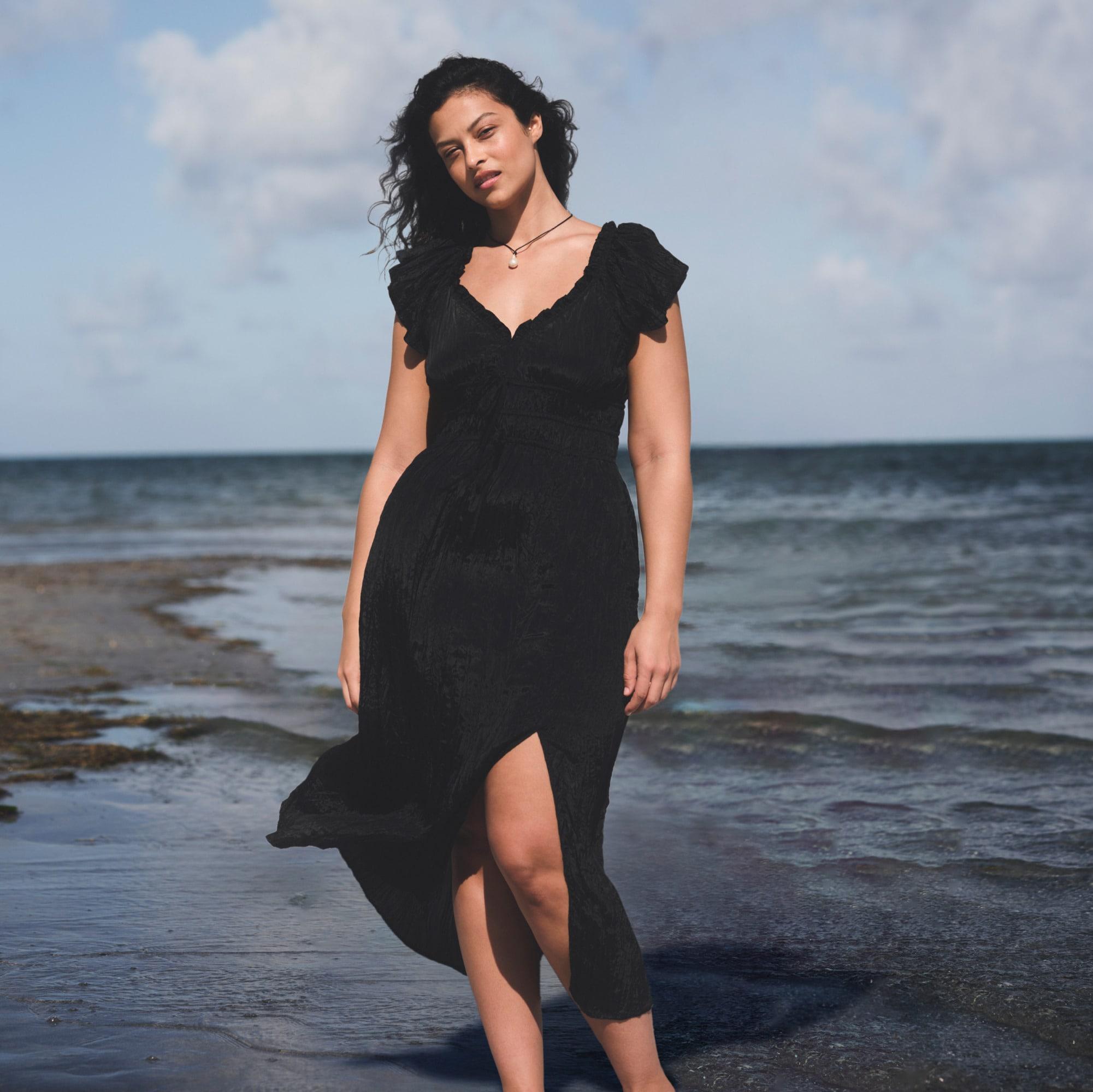 Palermo dress in viscose-blend crinkle Product Image