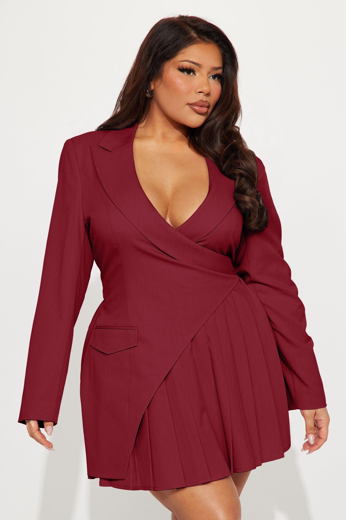 Delani Mini Blazer Dress - Red Female Product Image