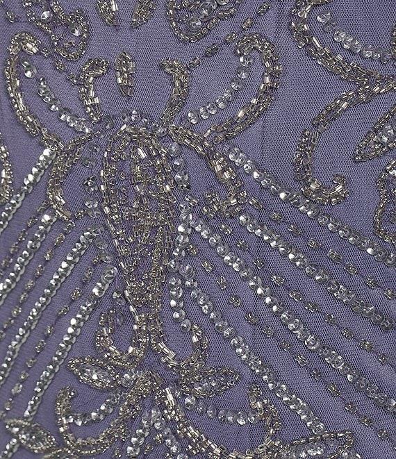 Pisarro Nights Petite Size Short Sleeve Beaded Gown Product Image