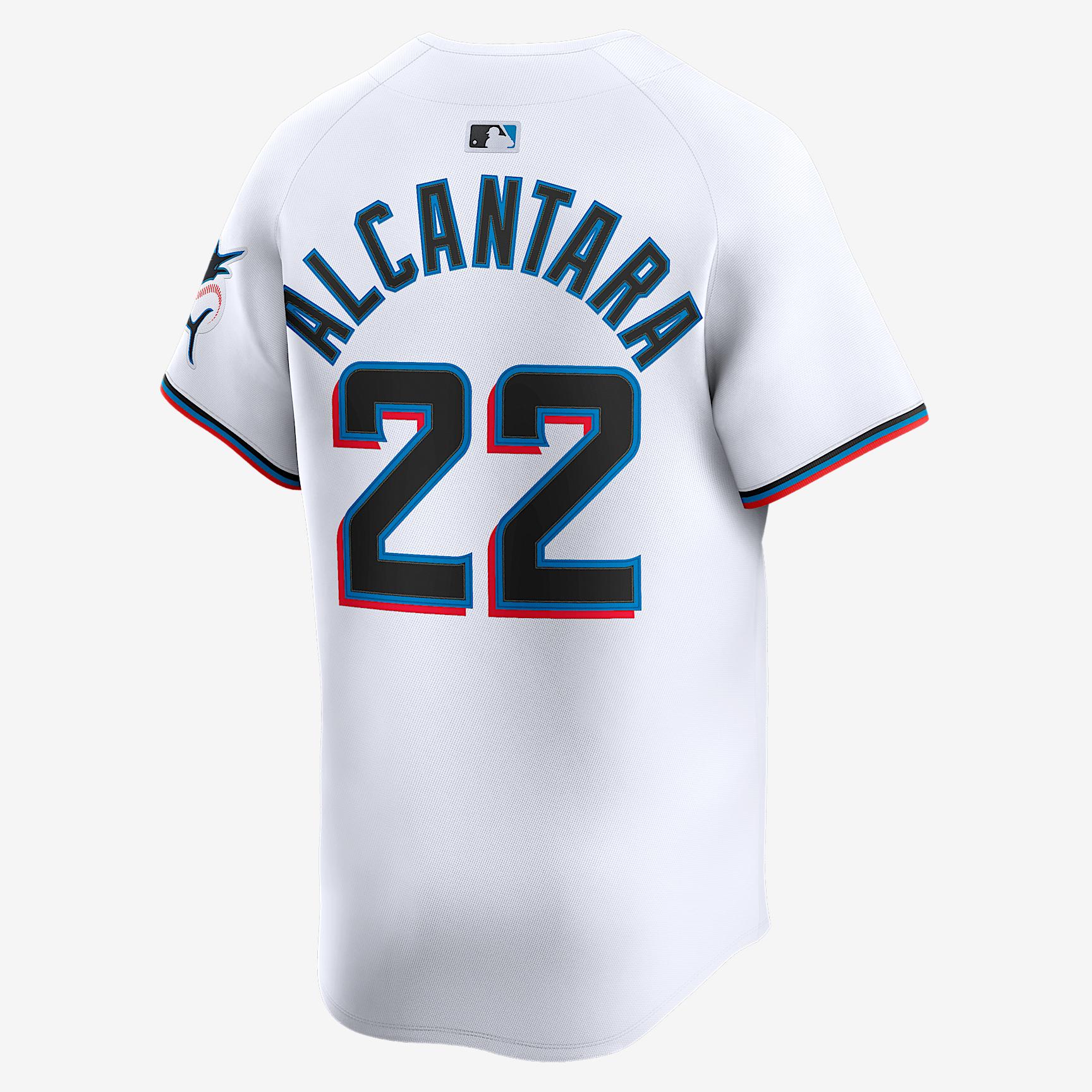Men's Nike Sandy Alcantara White Miami Marlins Home Limited Player Jersey,  Product Image