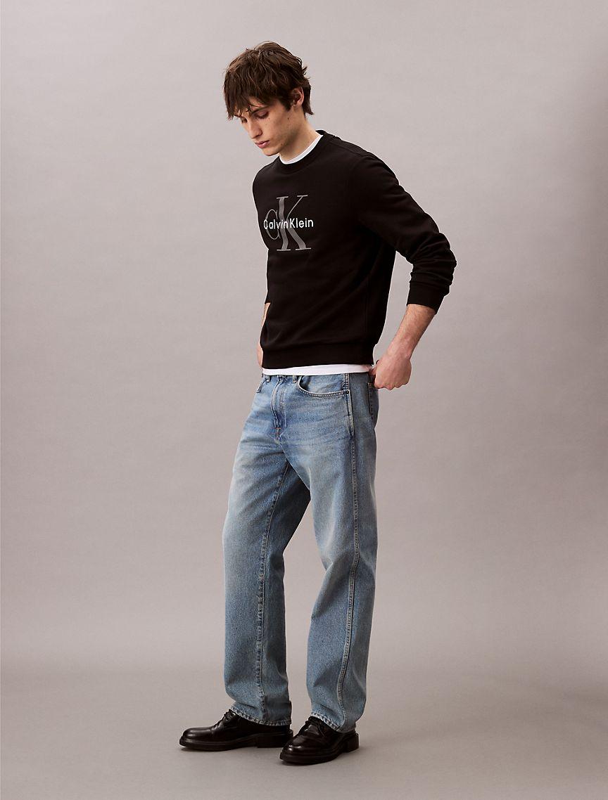 Monogram Logo Fleece Crewneck Sweatshirt Product Image