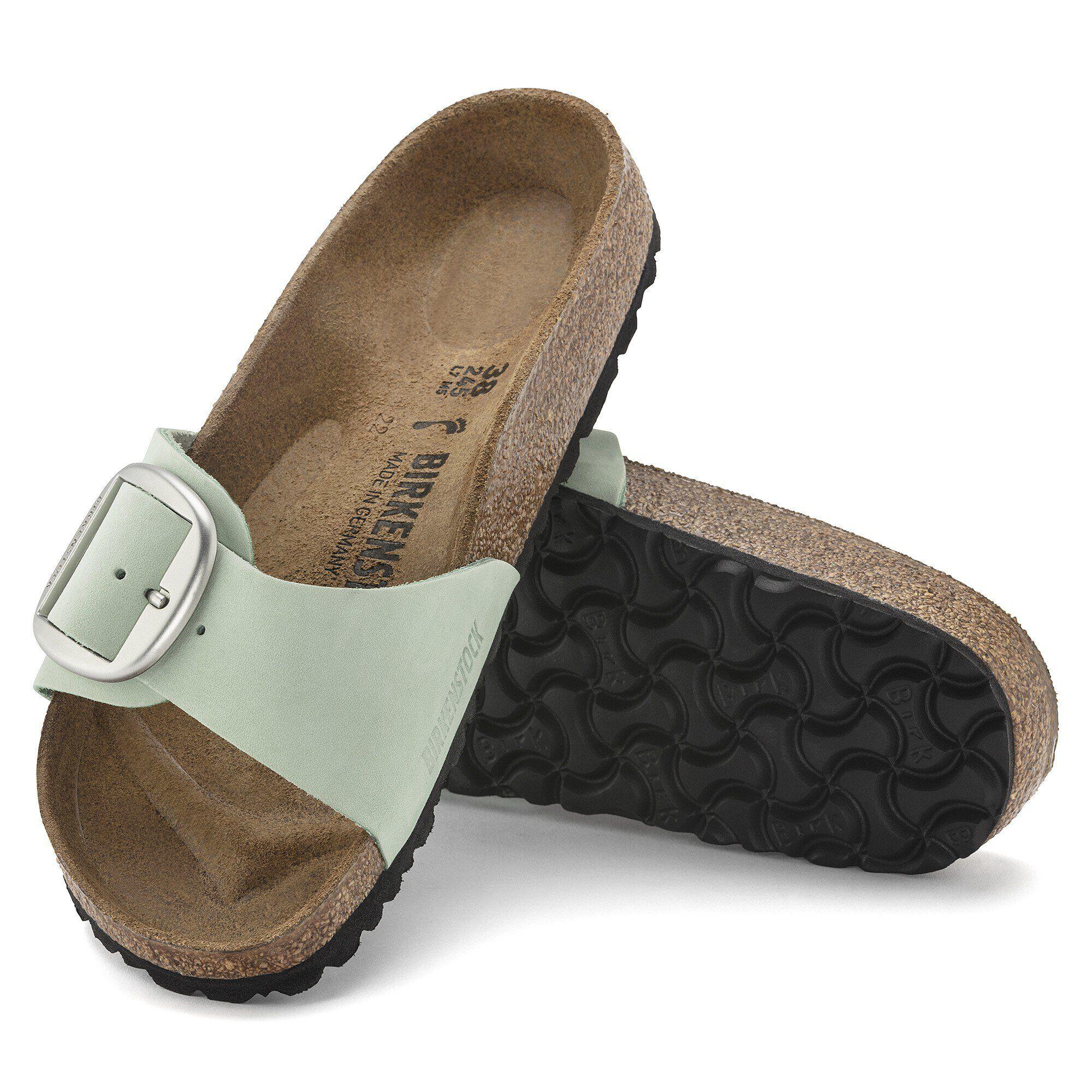 Madrid Big Buckle Nubuck Leather Ecru Product Image