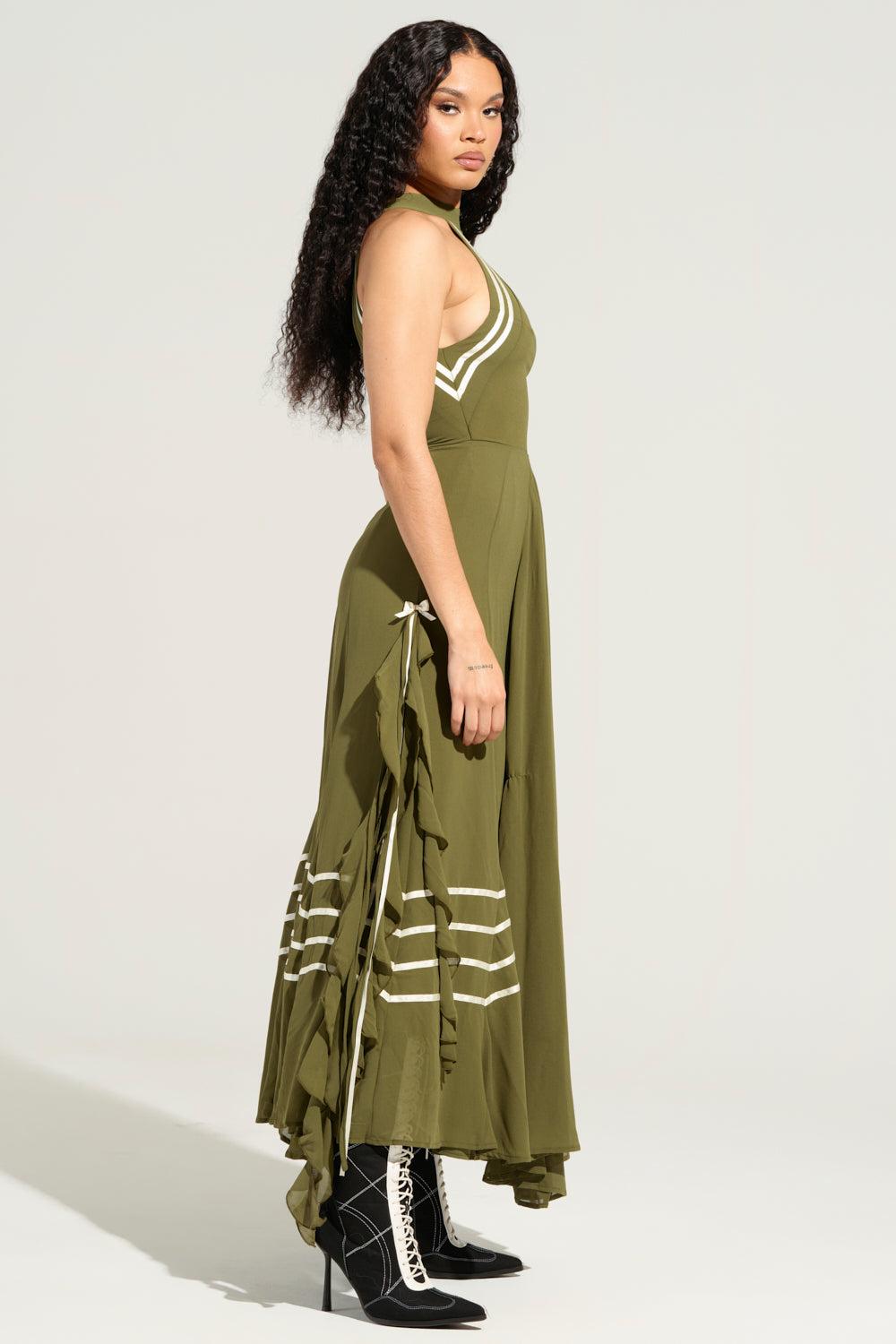 NO RISK NO FUN CHIFFON MAXI DRESS Product Image