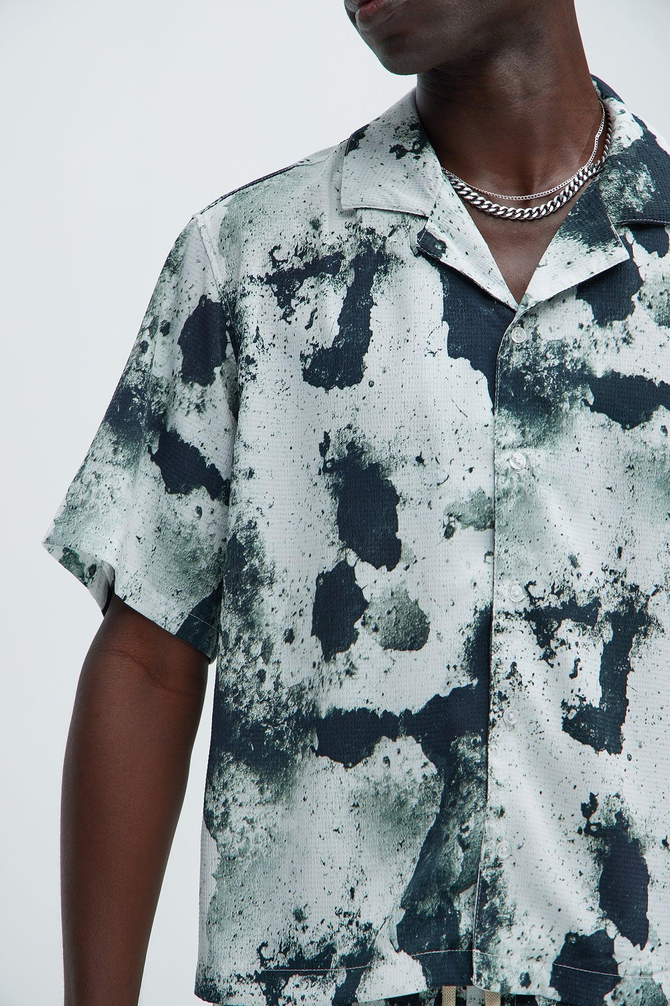 Blotter Textured Shirt - Black/combo Product Image