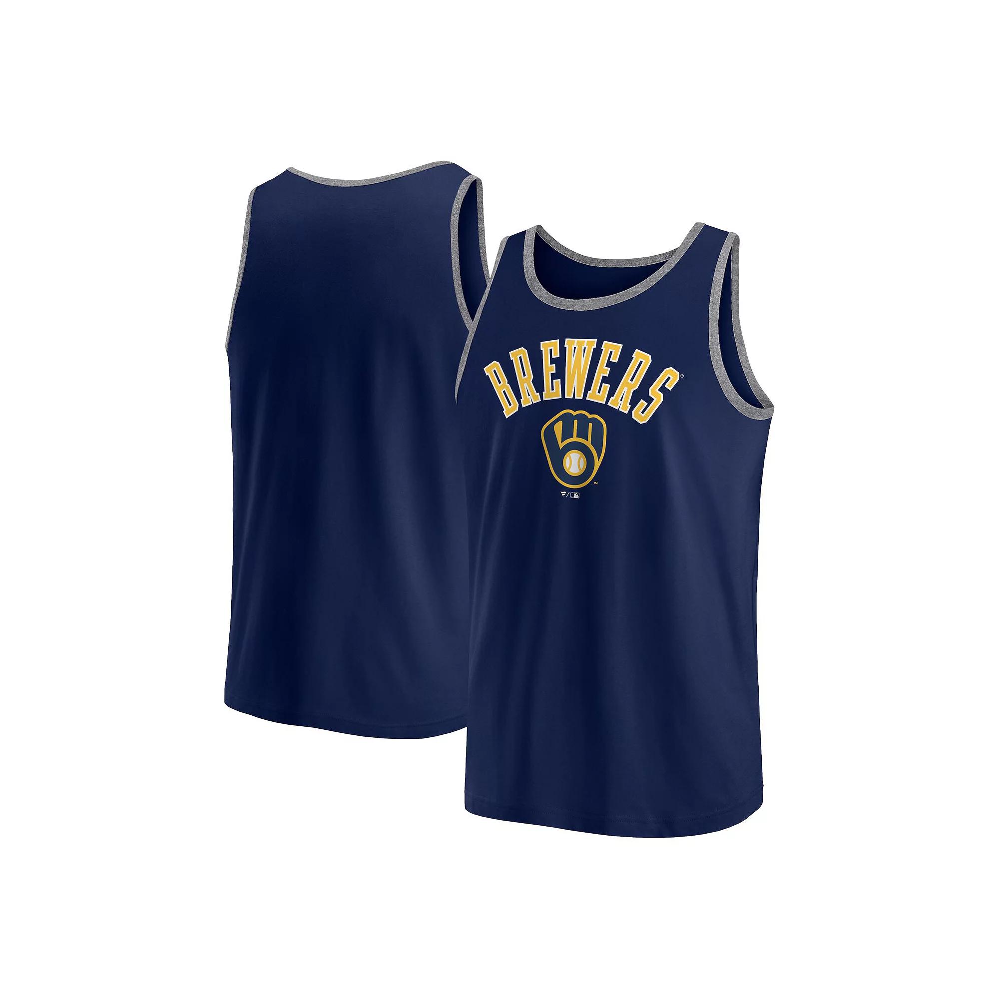 Men's Fanatics Navy Milwaukee Brewers Bet Tank Top,  Product Image