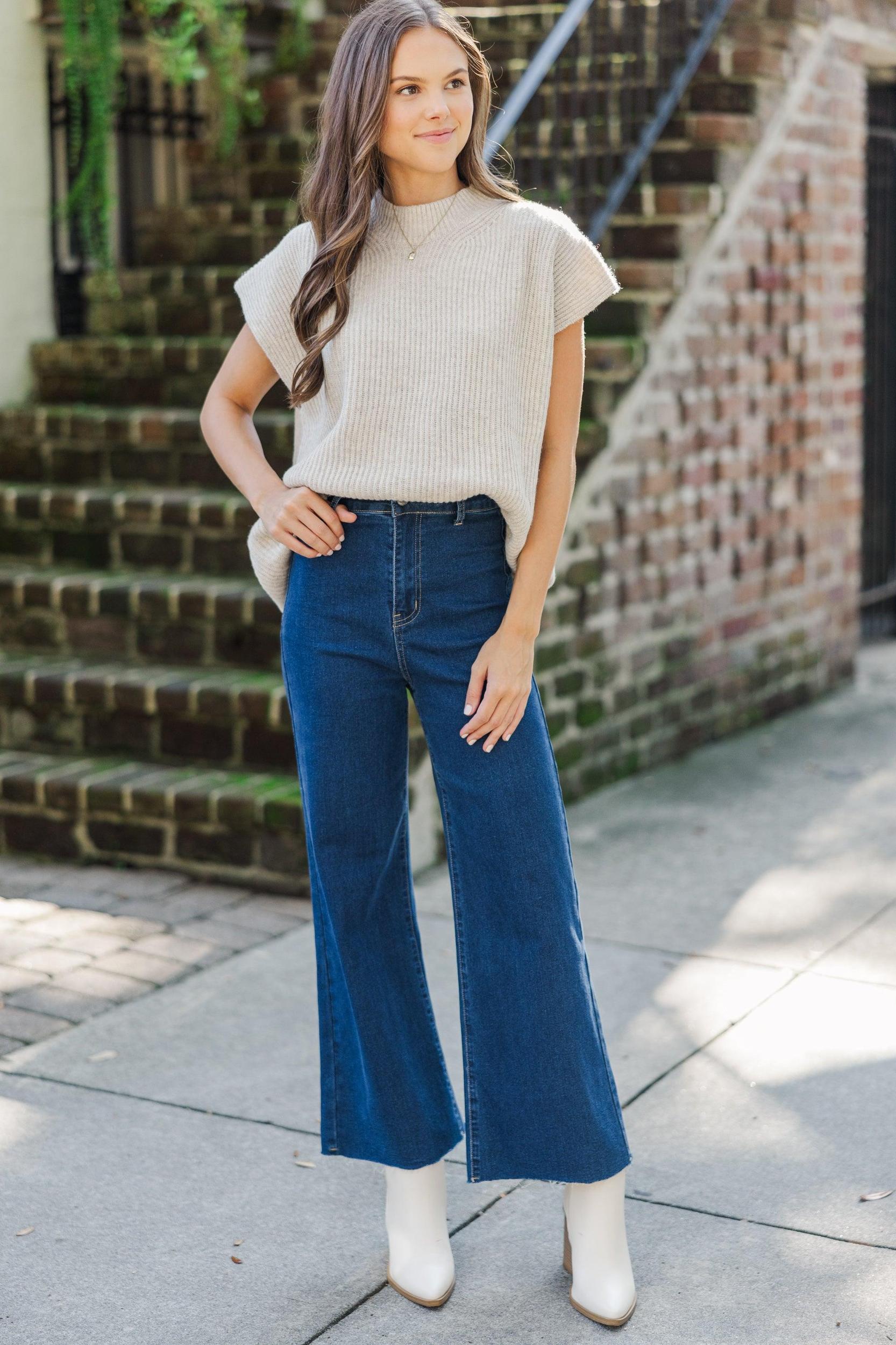 The Slouchy Oatmeal Short Sleeve Sweater Female Product Image