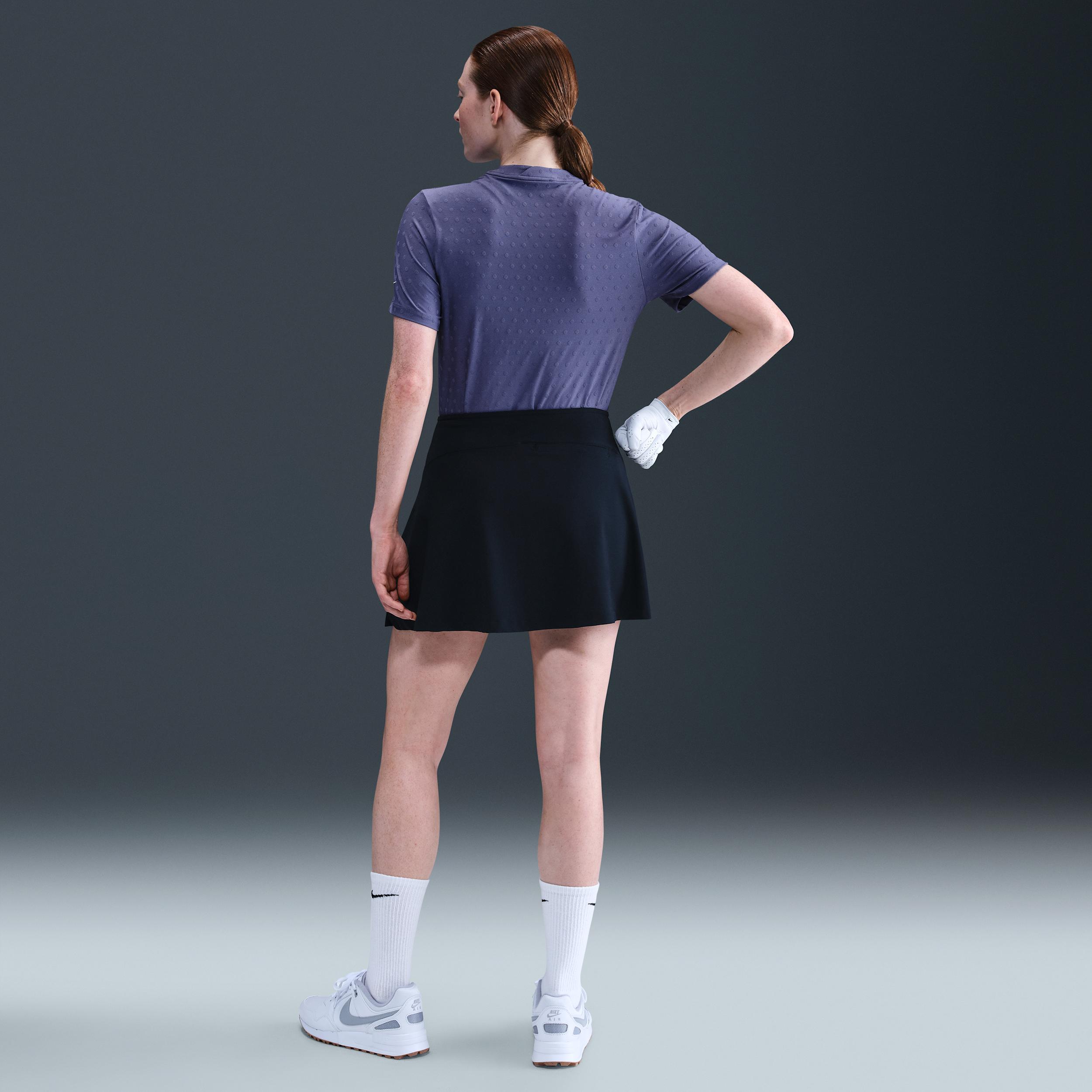 Nike Womens Tour Dri-FIT Short-Sleeve Blade Jacquard Golf Polo | FZ6302-508 Product Image