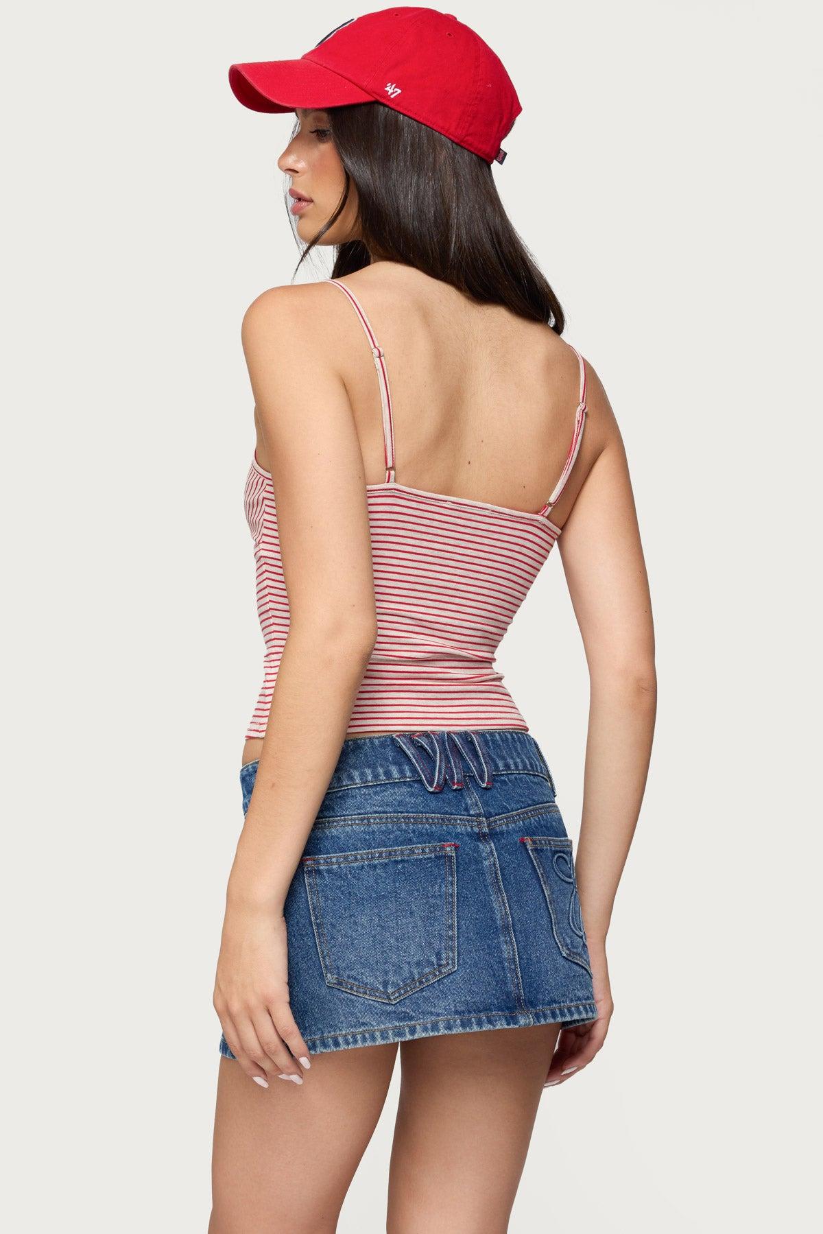 Tova Striped Scoop Tank Top Product Image