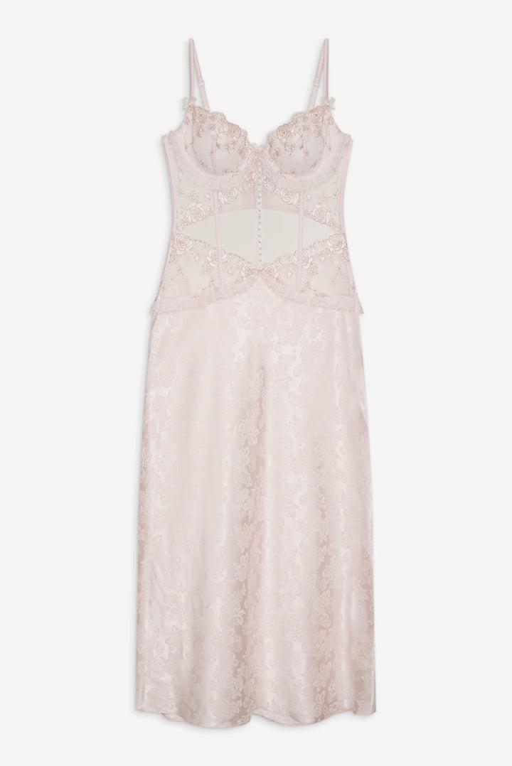 Maribel Maxi Slip Dress — Pink Product Image