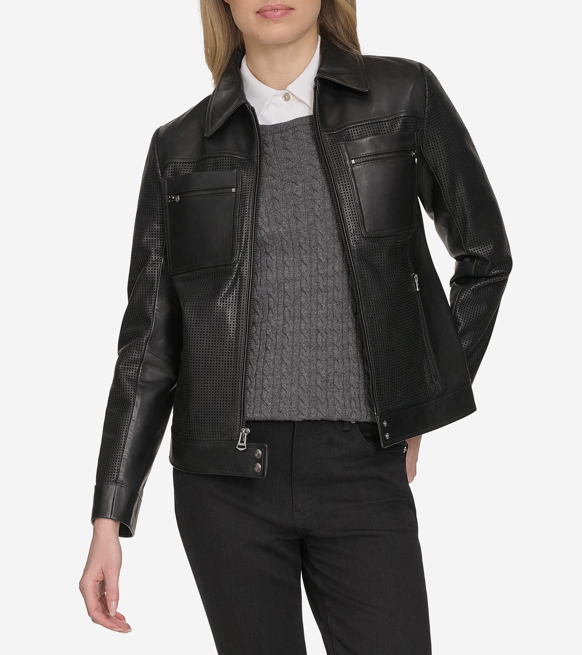 Cole Haan Womens Packable Rain Jacket Water-Resistant Product Image