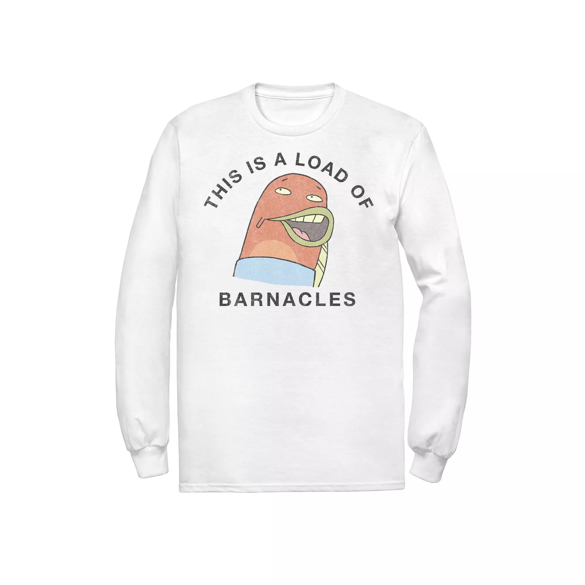 Men's SpongeBob SquarePants A Load Of Barnacles Tee, Size: Large, White Product Image