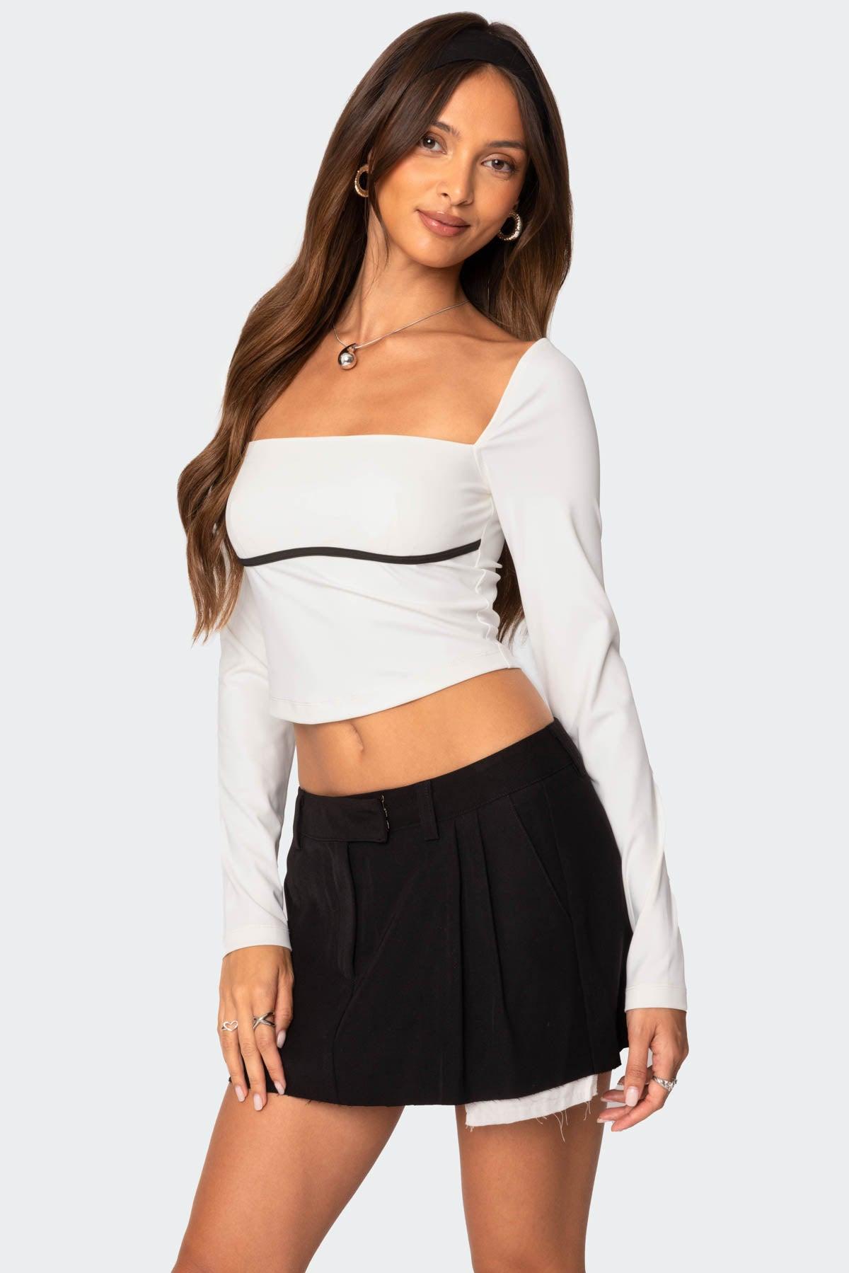 Coco Contrast Square Neck Top Product Image