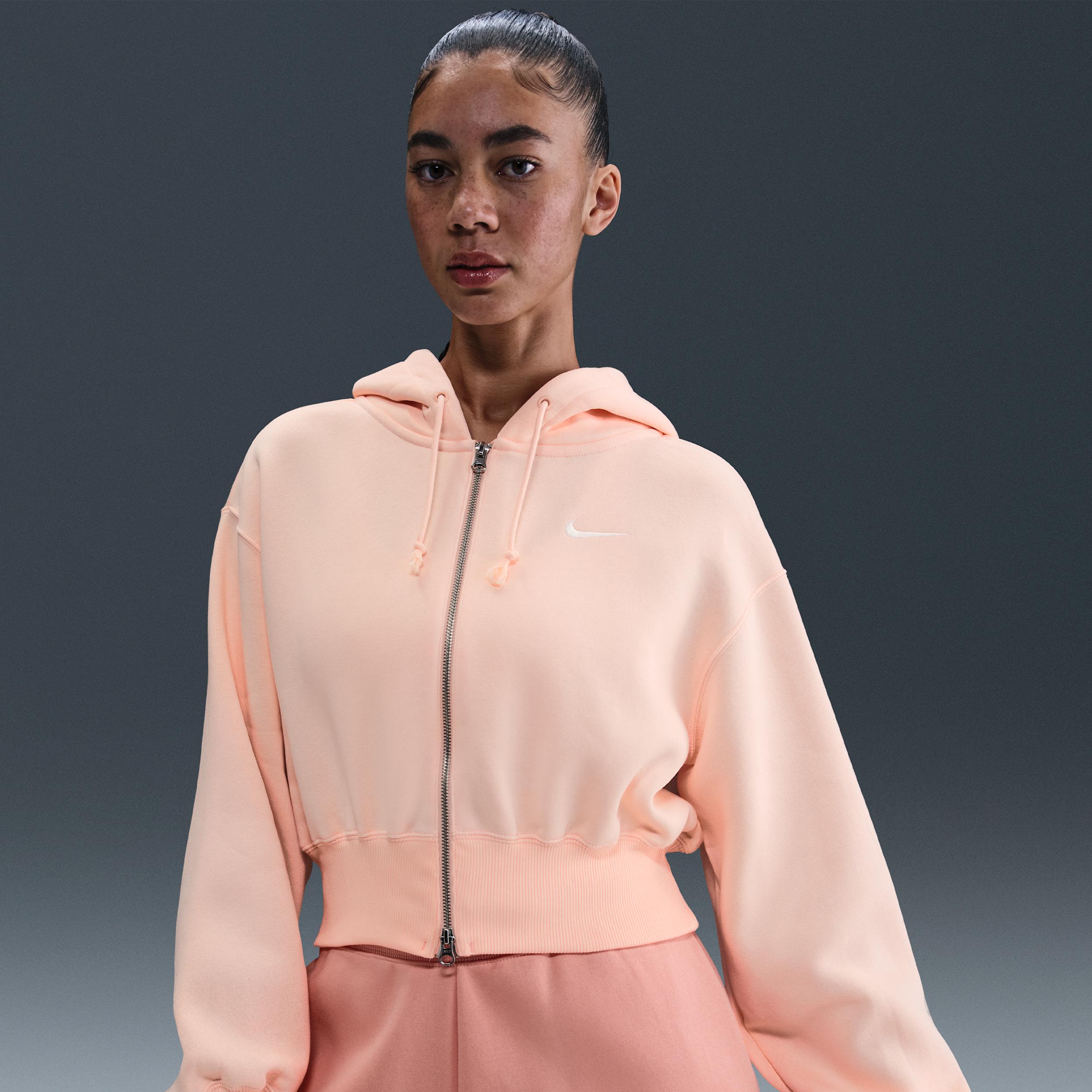 Women's Nike Sportswear Phoenix Fleece Loose Cropped Full-Zip Hoodie Product Image