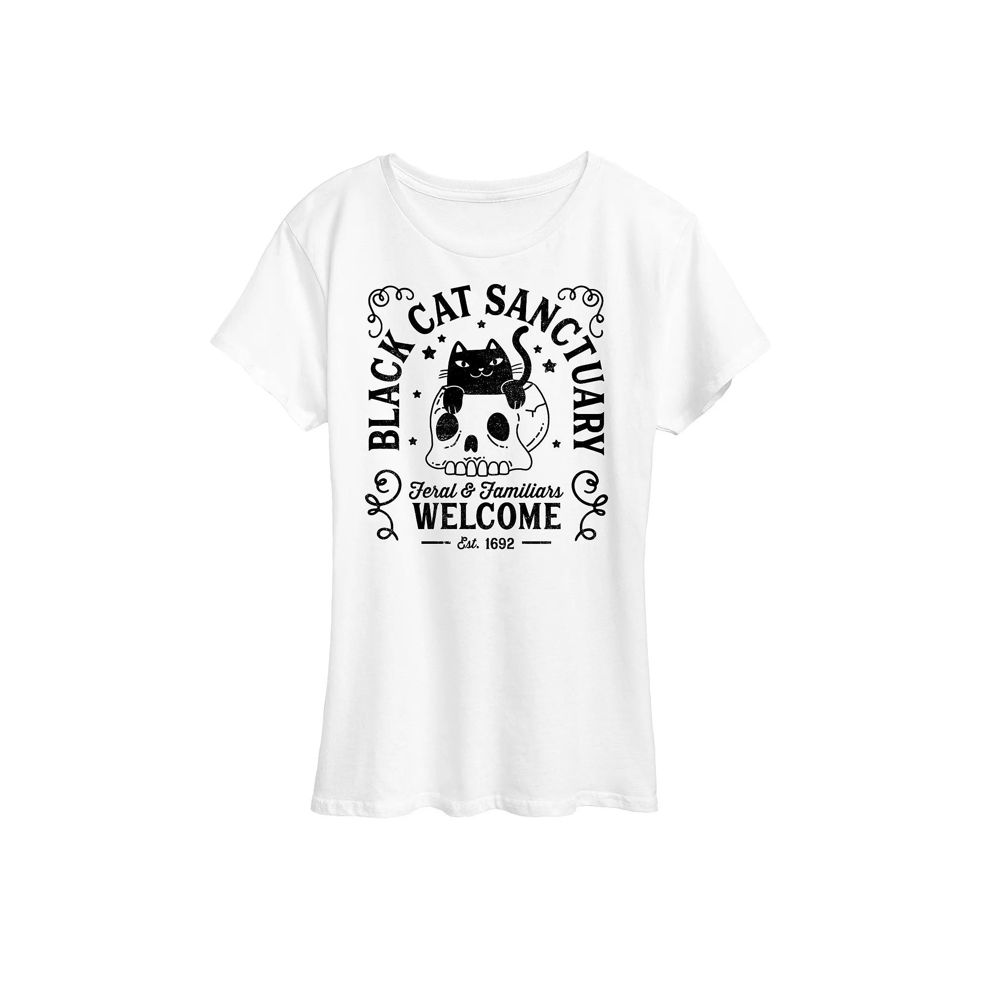 Women's Black Cat Sanctuary Graphic Tee,  Product Image