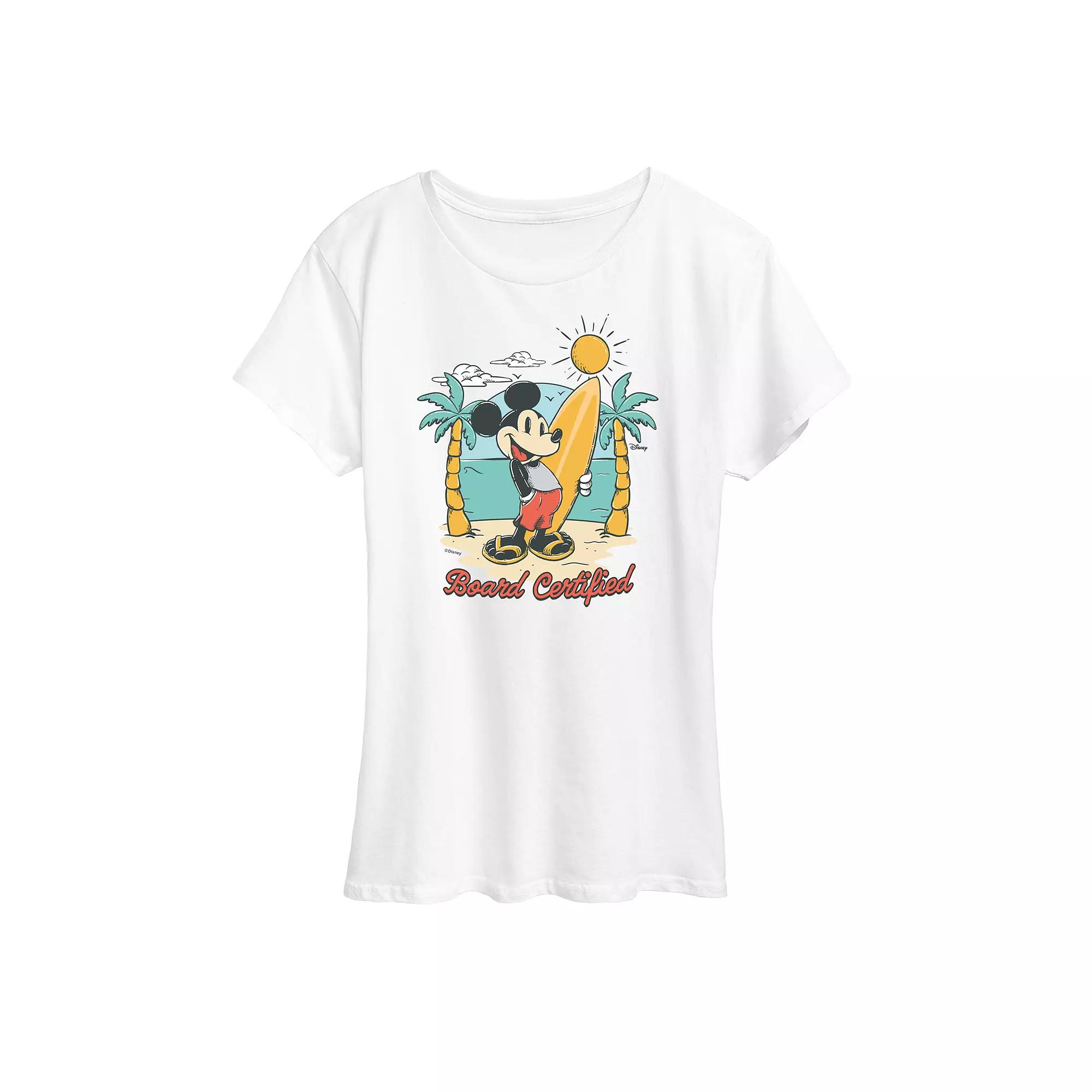 Disney's Mickey Mouse Women's Board Certified Graphic Tee,  Product Image
