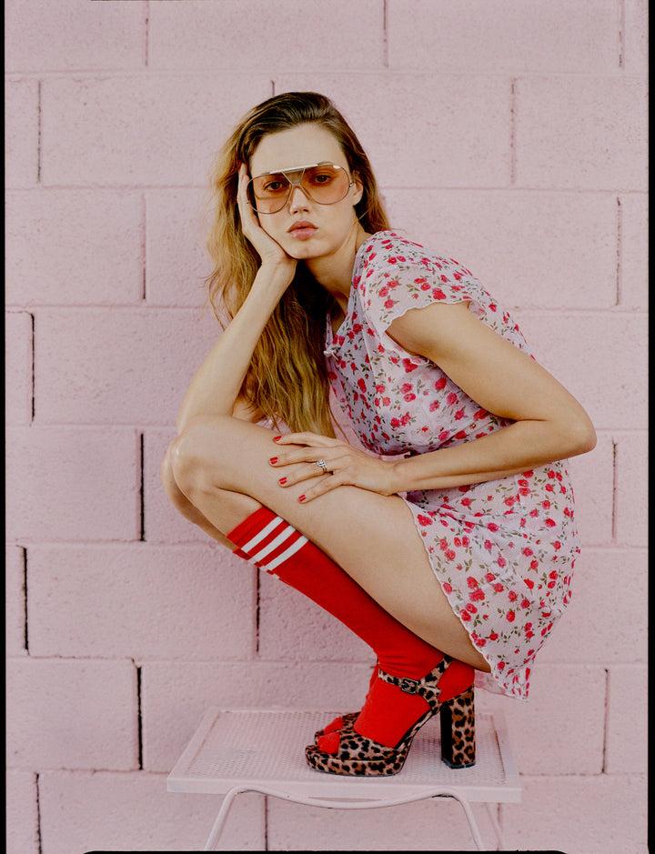 Lottie Slip Dress — Pink Product Image