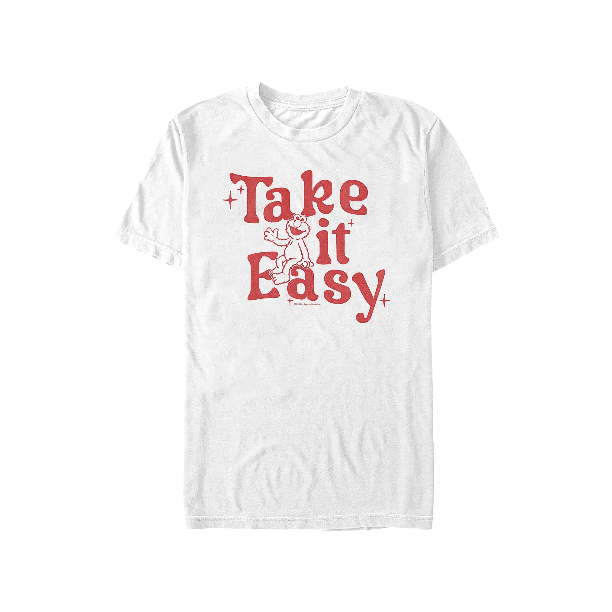Men's Sesame Street Take It Easy Graphic Tee, Size: XS, White Product Image