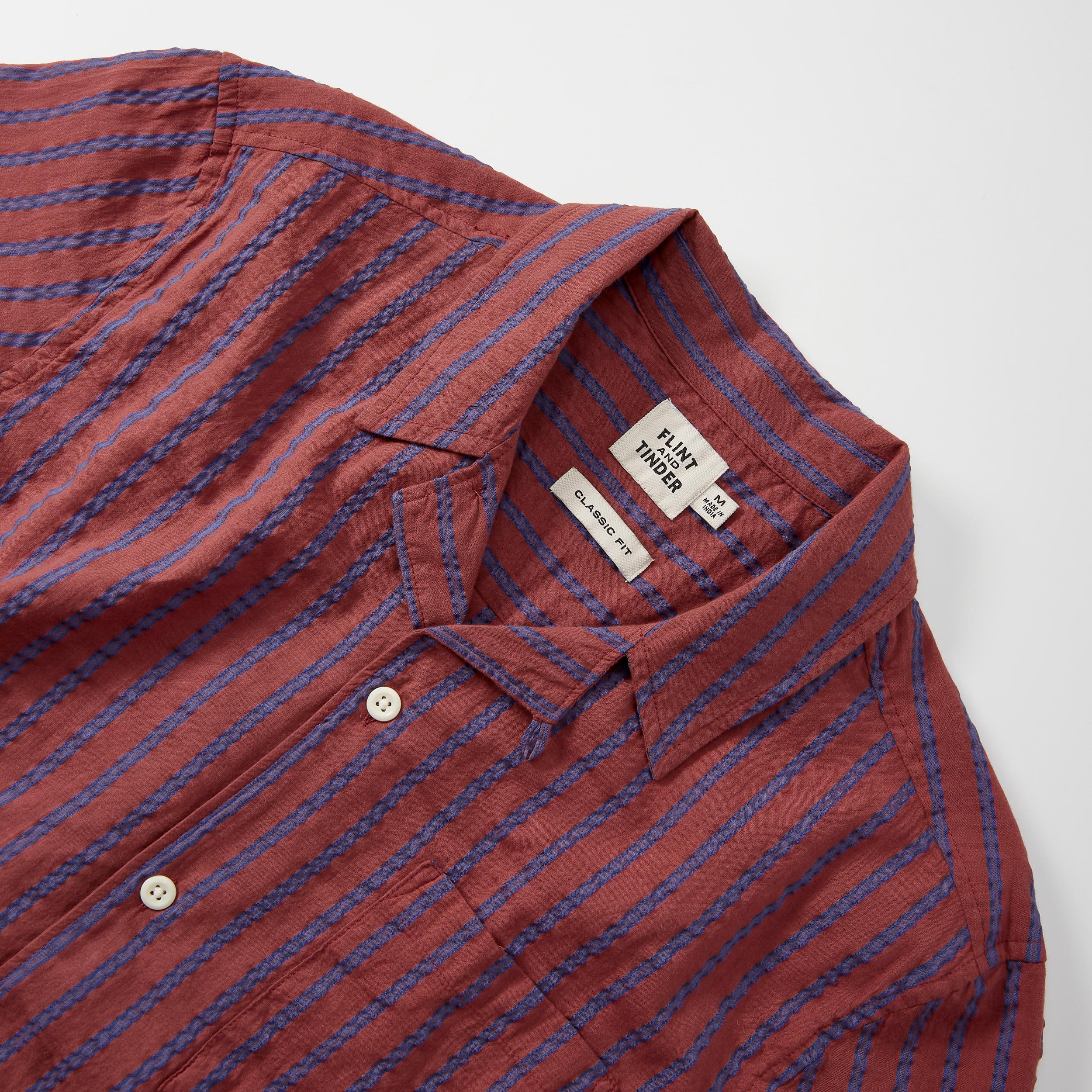 Seersucker Camp Collar Shirt Product Image