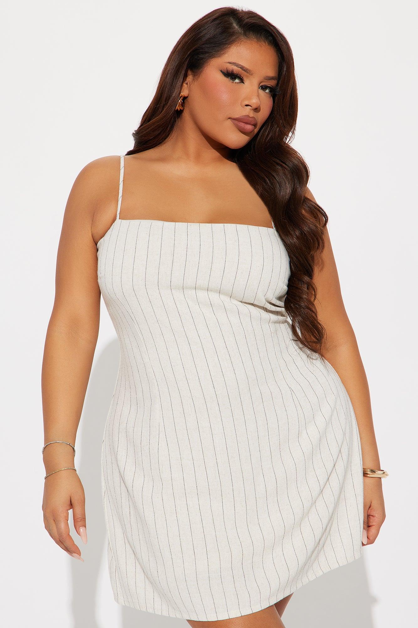 Chill Out Linen Mini Dress Set - Beige Product Image