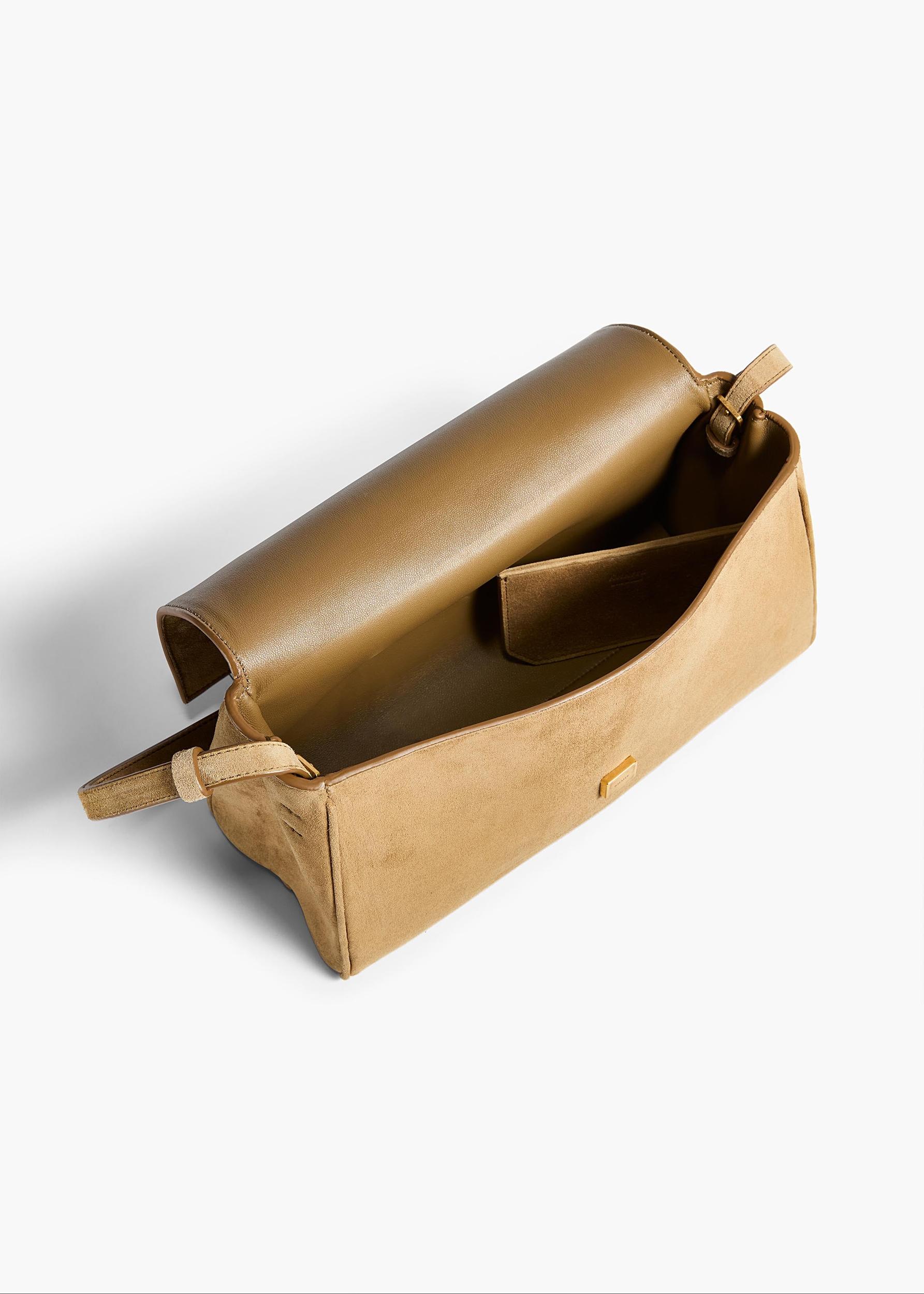 Audrey Crossbody Bag in Mud Suede Product Image