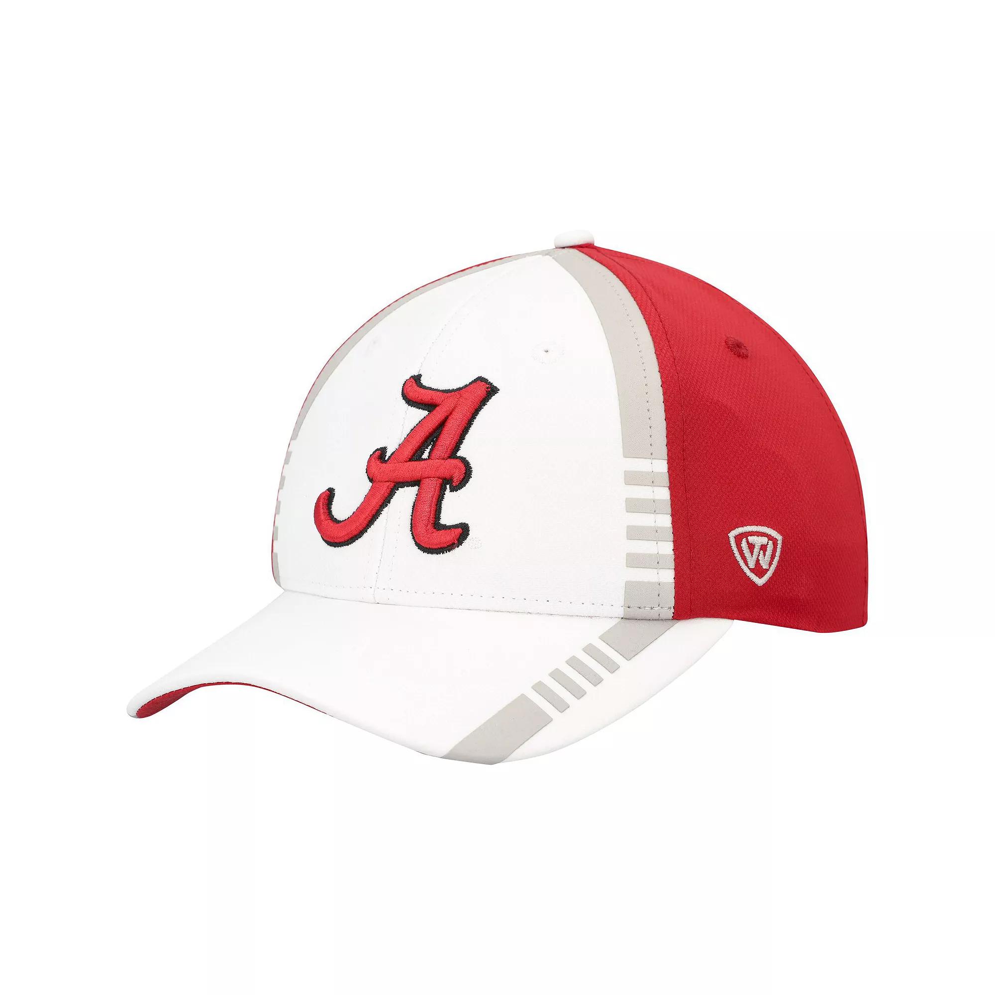 Men's Top of the World White/Crimson Alabama Crimson Tide Iconic Flex Hat, Size: Medium/Large Product Image