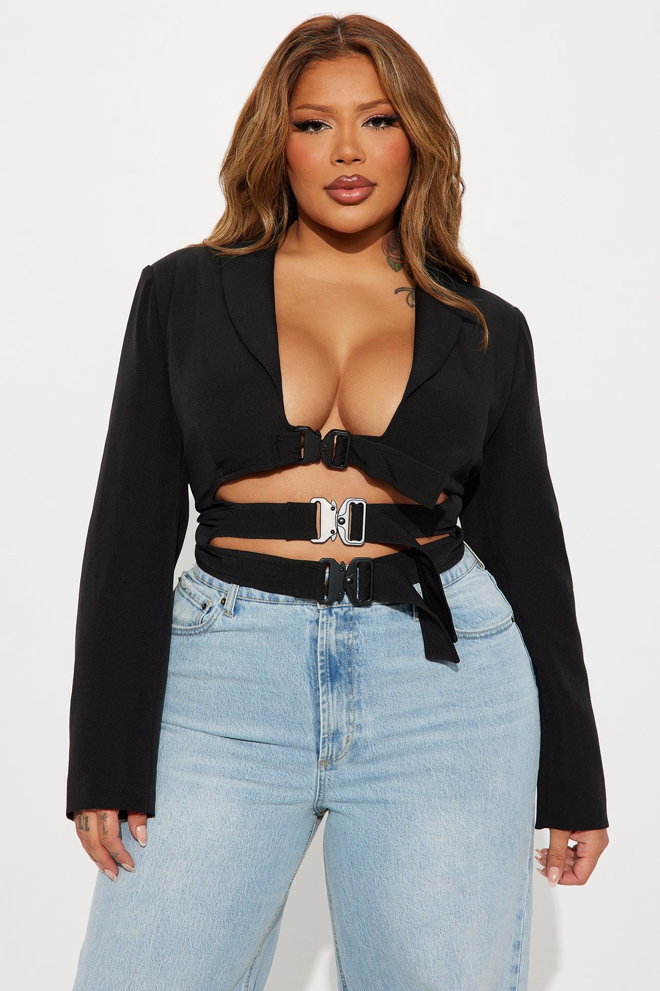 Buckle Up Babe Blazer - Black Product Image
