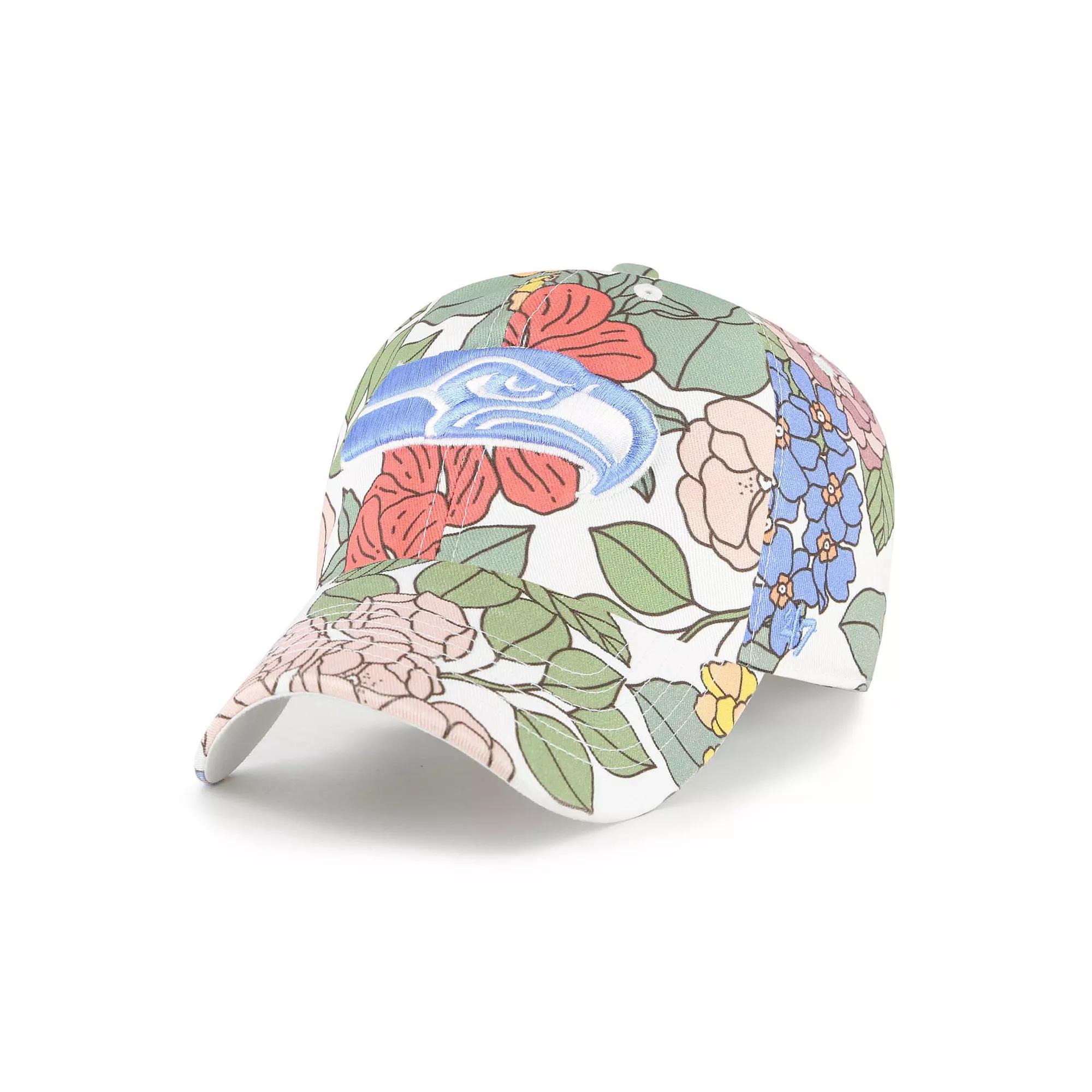 Women's '47 White Seattle Seahawks Florentina Clean Up Adjustable Hat Product Image