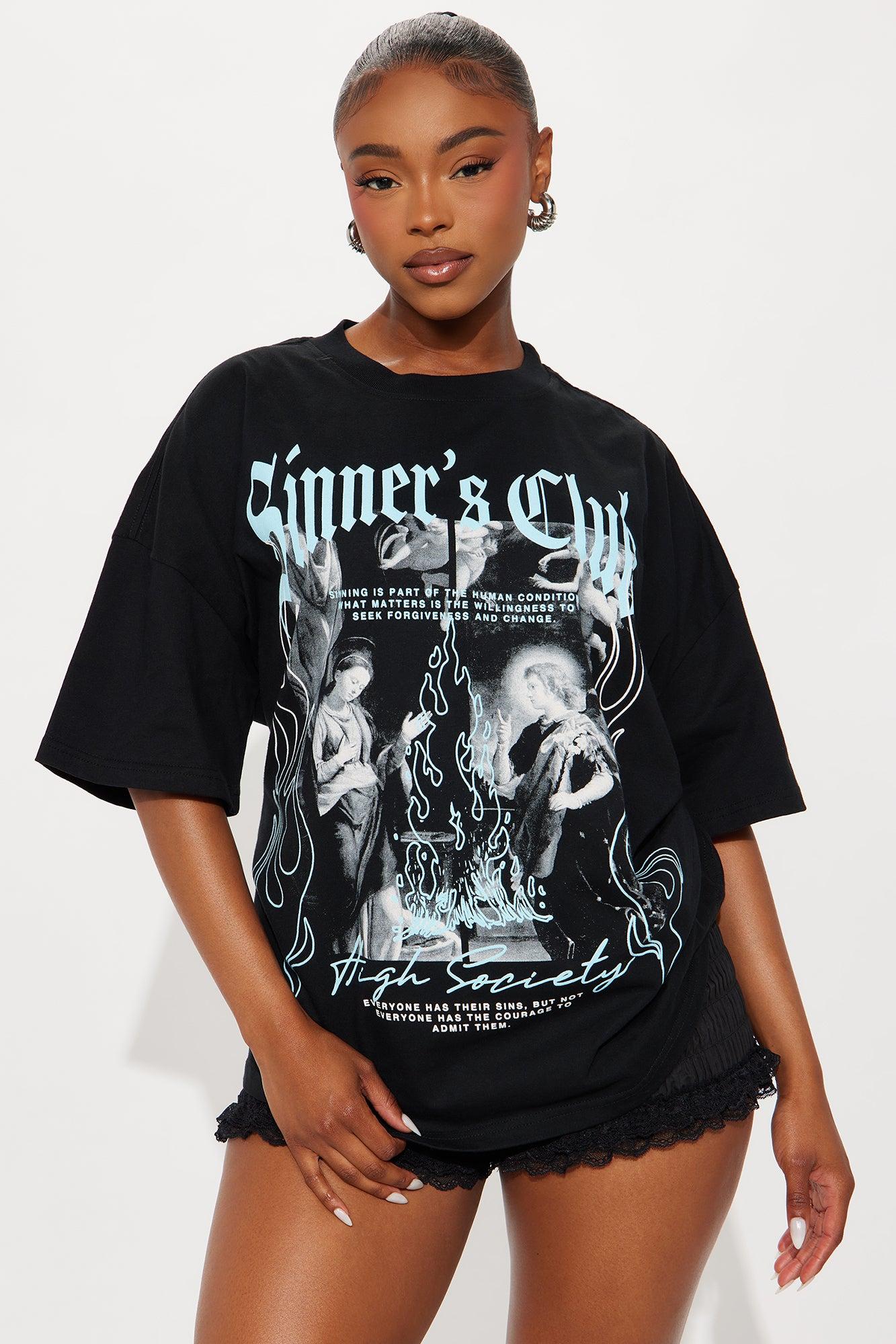 Sinners Club Tee - Black Female Product Image