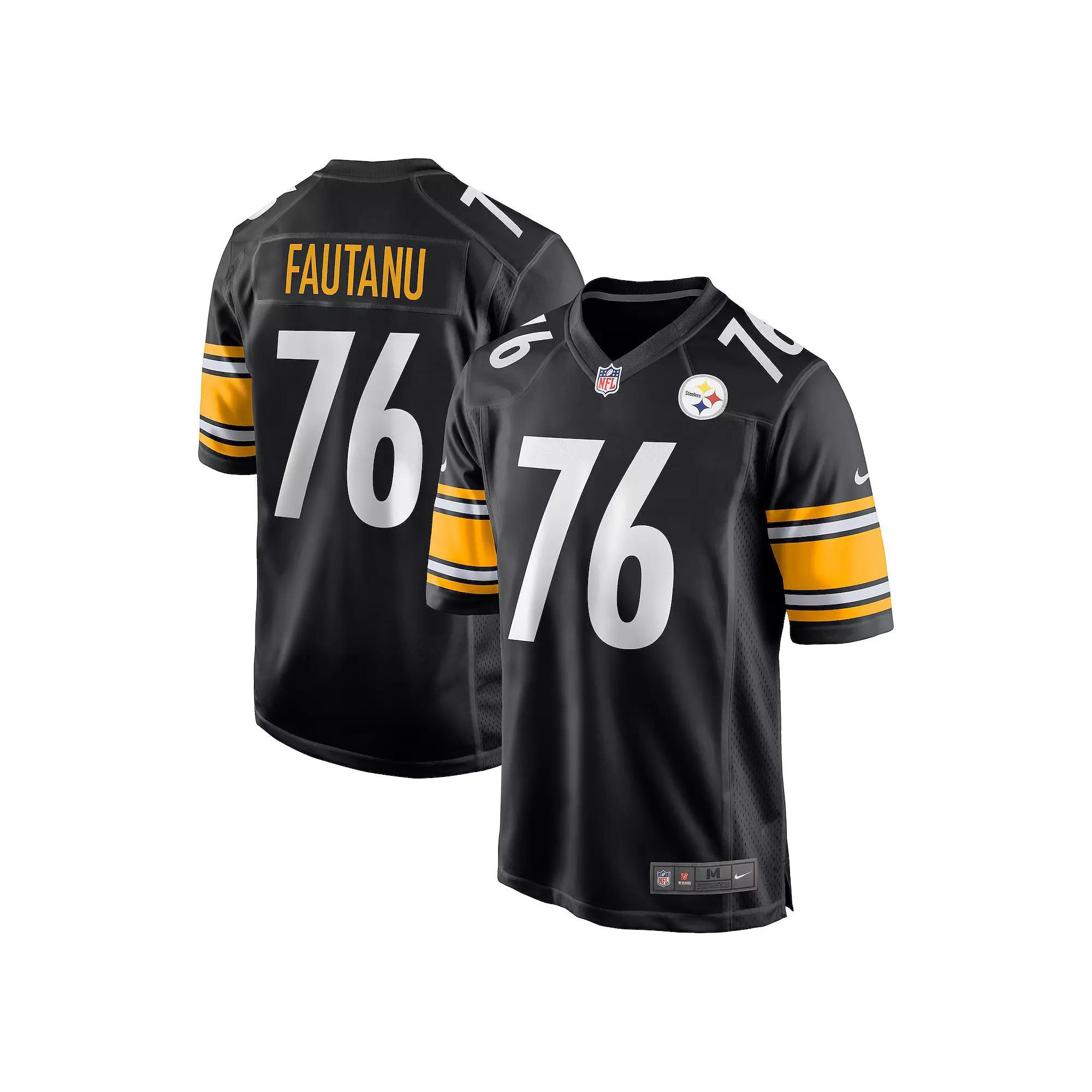 Men's Nike Troy Fautanu Black Pittsburgh Steelers 2024 NFL Draft First Round Pick Player Game Jersey,  Product Image