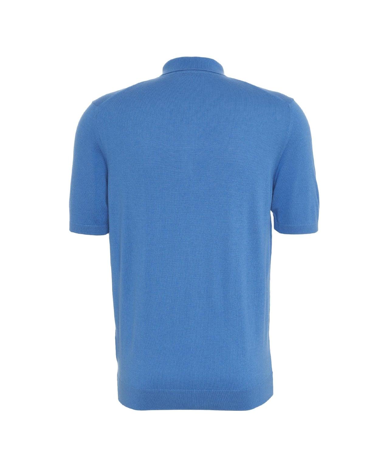 Silk blend polo shirt Product Image