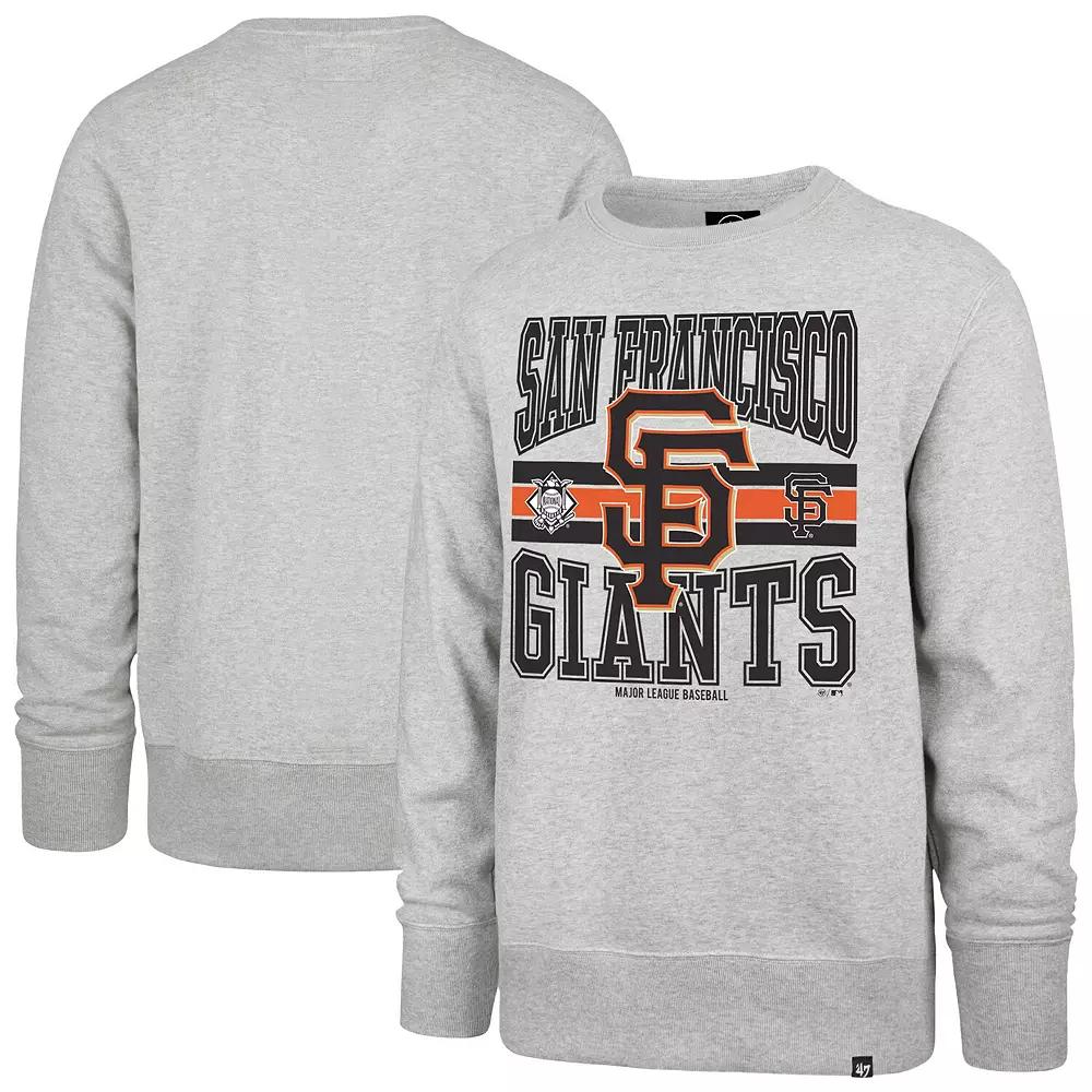 Men's '47  Gray San Francisco Giants Letters Headline Pullover Sweatshirt, Size: 3XL, Grey Product Image