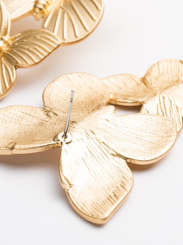 Normcore Butterfly Shape Drop Earrings Product Image