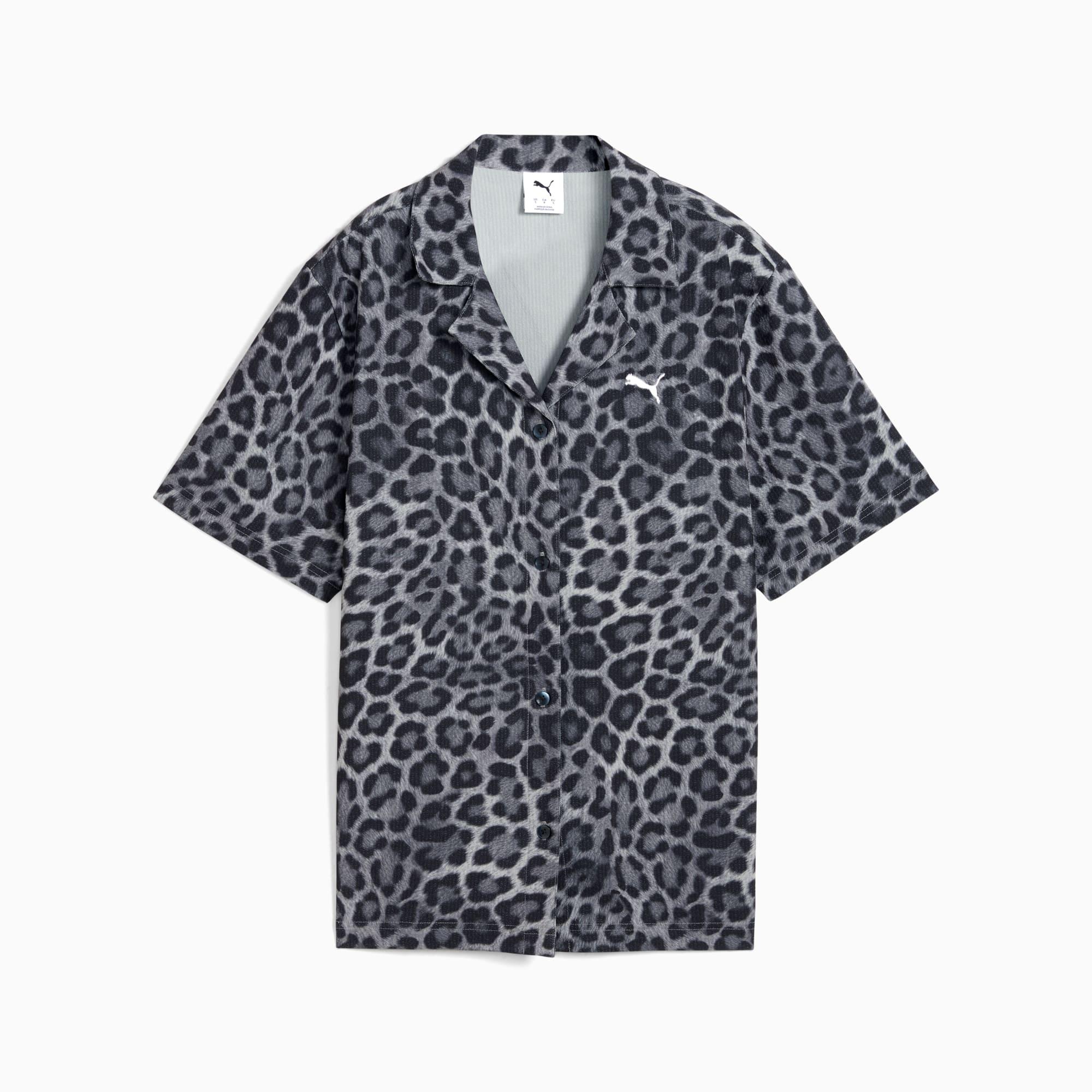 LEO LUXE Women's Relaxed All-Over Print Woven Shirt Product Image