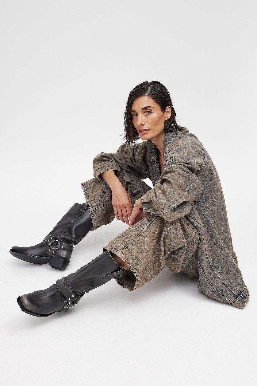 Leather Moto Boots Product Image