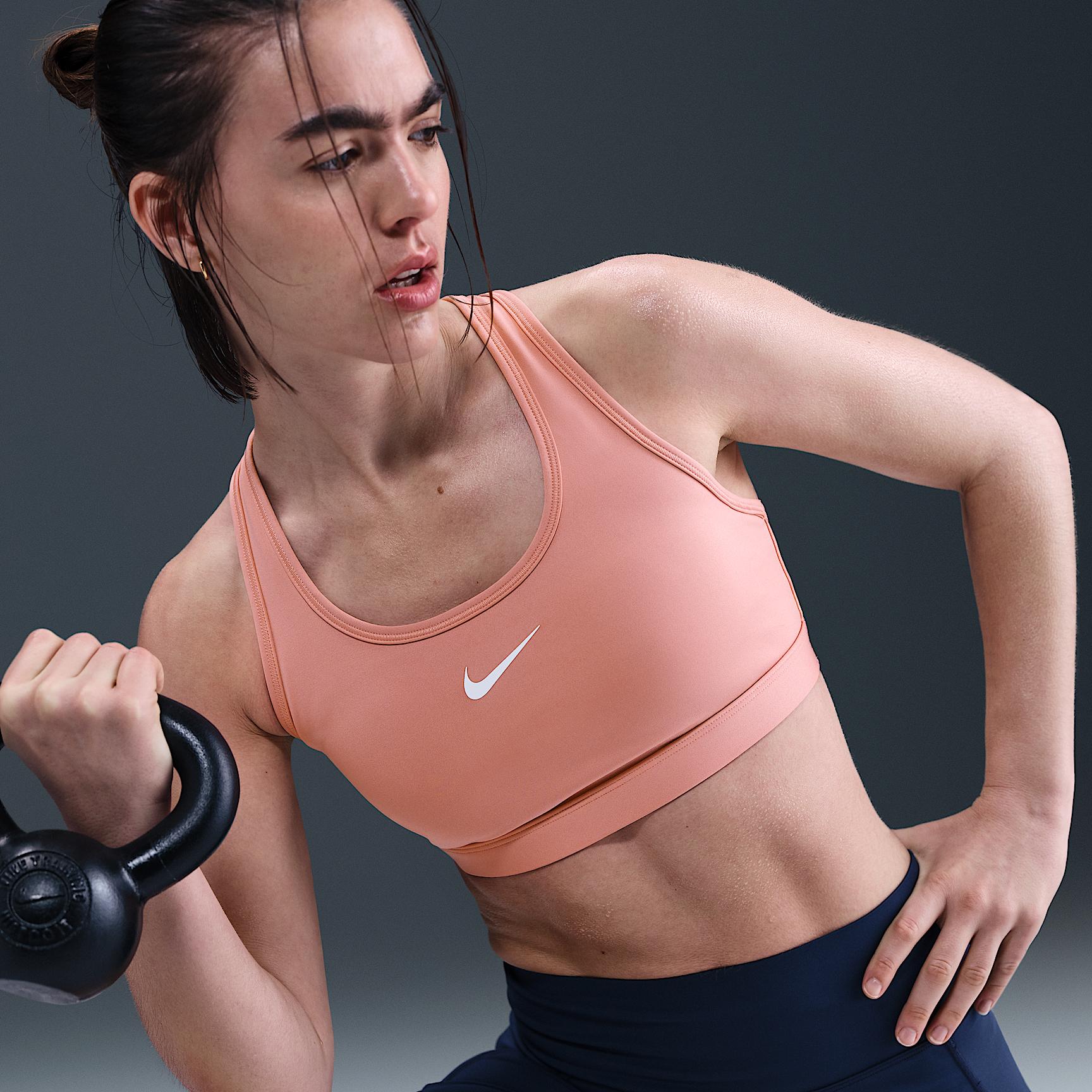 Nike Womens Swoosh Support Padded Sports Bra | DX6821-017 Product Image