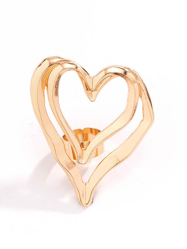 Heart Shape Solid Color Rings Accessories Product Image